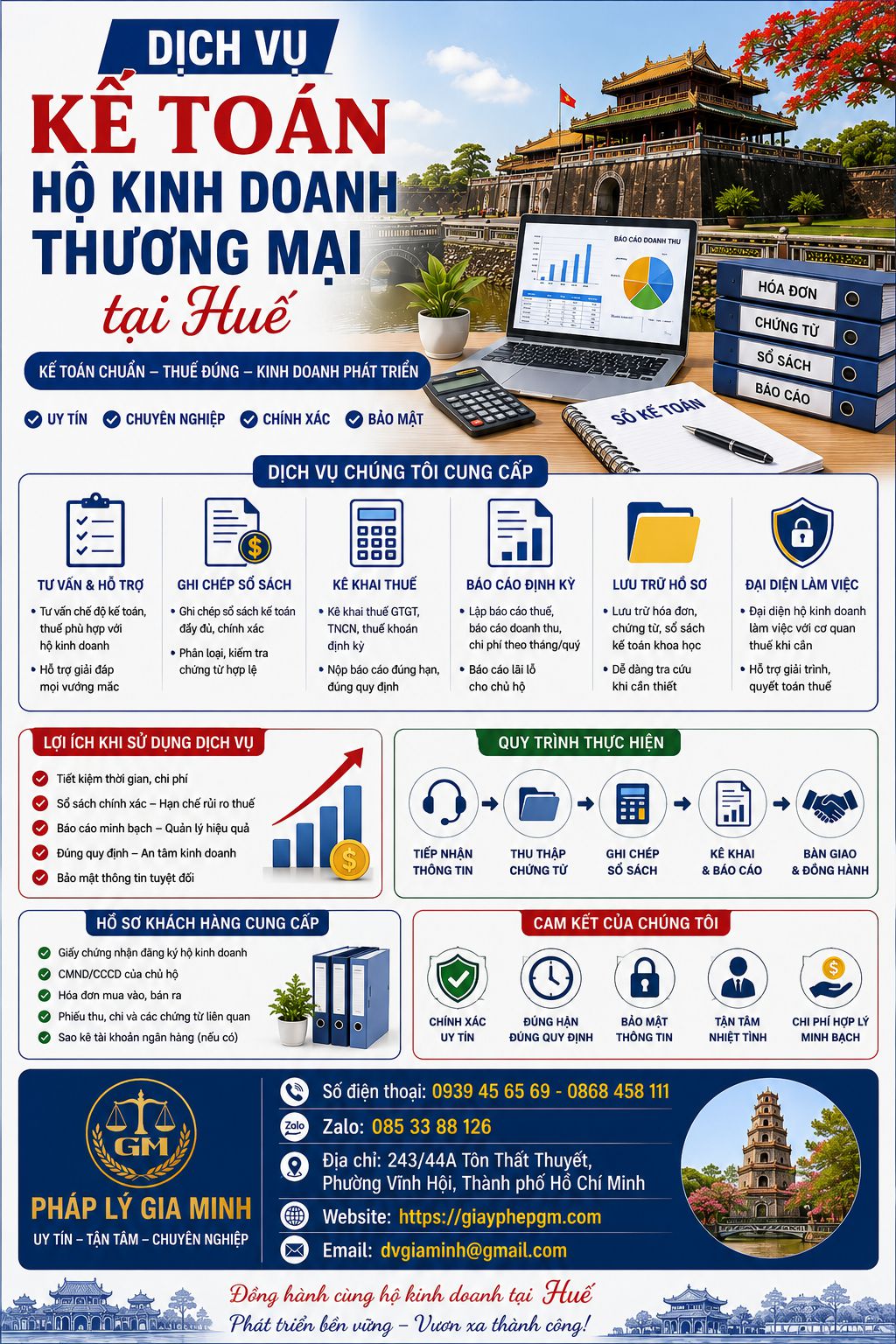 Dịch vụ kế toán hộ kinh doanh thương mại tại Huế quản lý mua bán và doanh thu rõ ràng