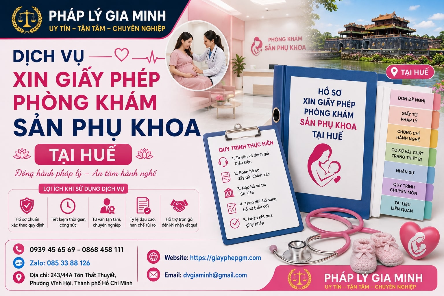 Dịch vụ xin giấy phép phòng khám sản phụ khoa tại Huế nhanh gọn và đúng quy trình