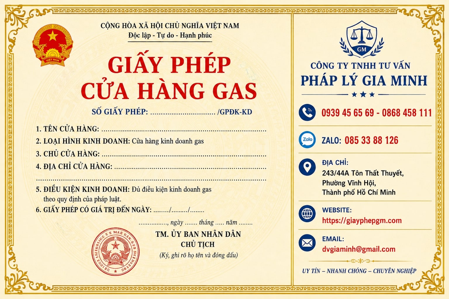 Giấy phép cửa hàng gas và toàn bộ thủ tục cần hoàn tất trước khi kinh doanh