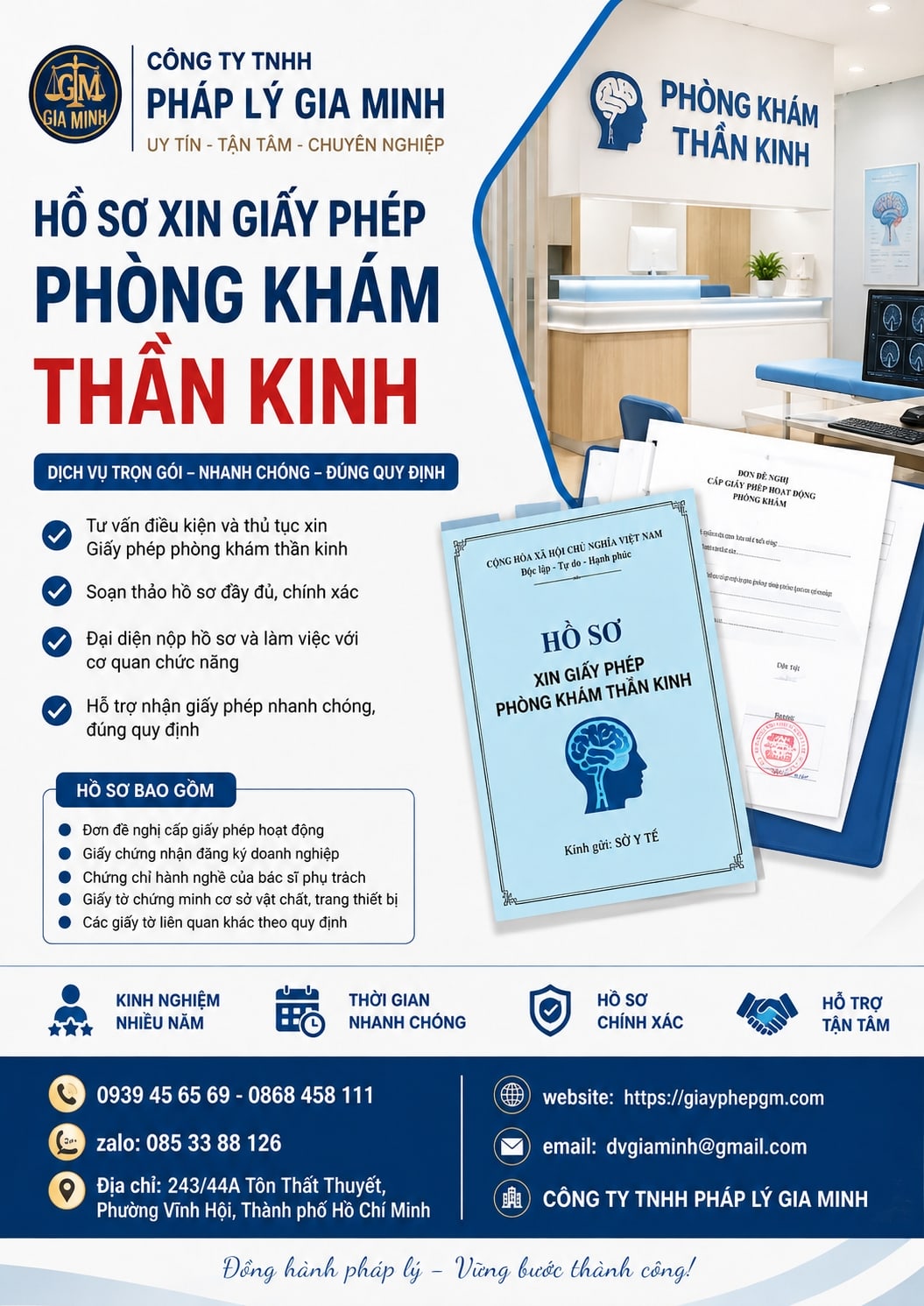 Hồ sơ xin giấy phép phòng khám thần kinh đầy đủ, đúng quy định