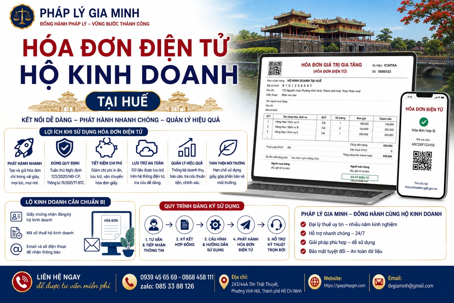 Hóa đơn điện tử hộ kinh doanh tại Huế: Những điều chủ hộ cần biết trước khi sử dụng