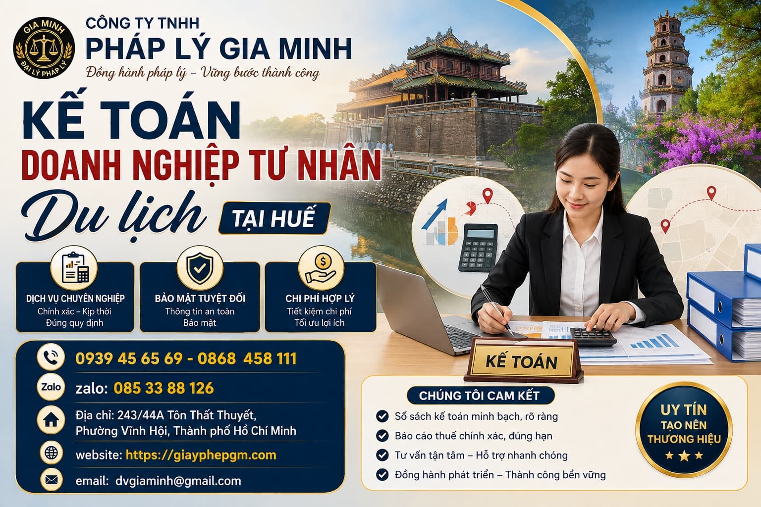 Kế toán doanh nghiệp tư nhân du lịch tại Huế – Quản lý doanh thu tour và chi phí theo từng hành trình