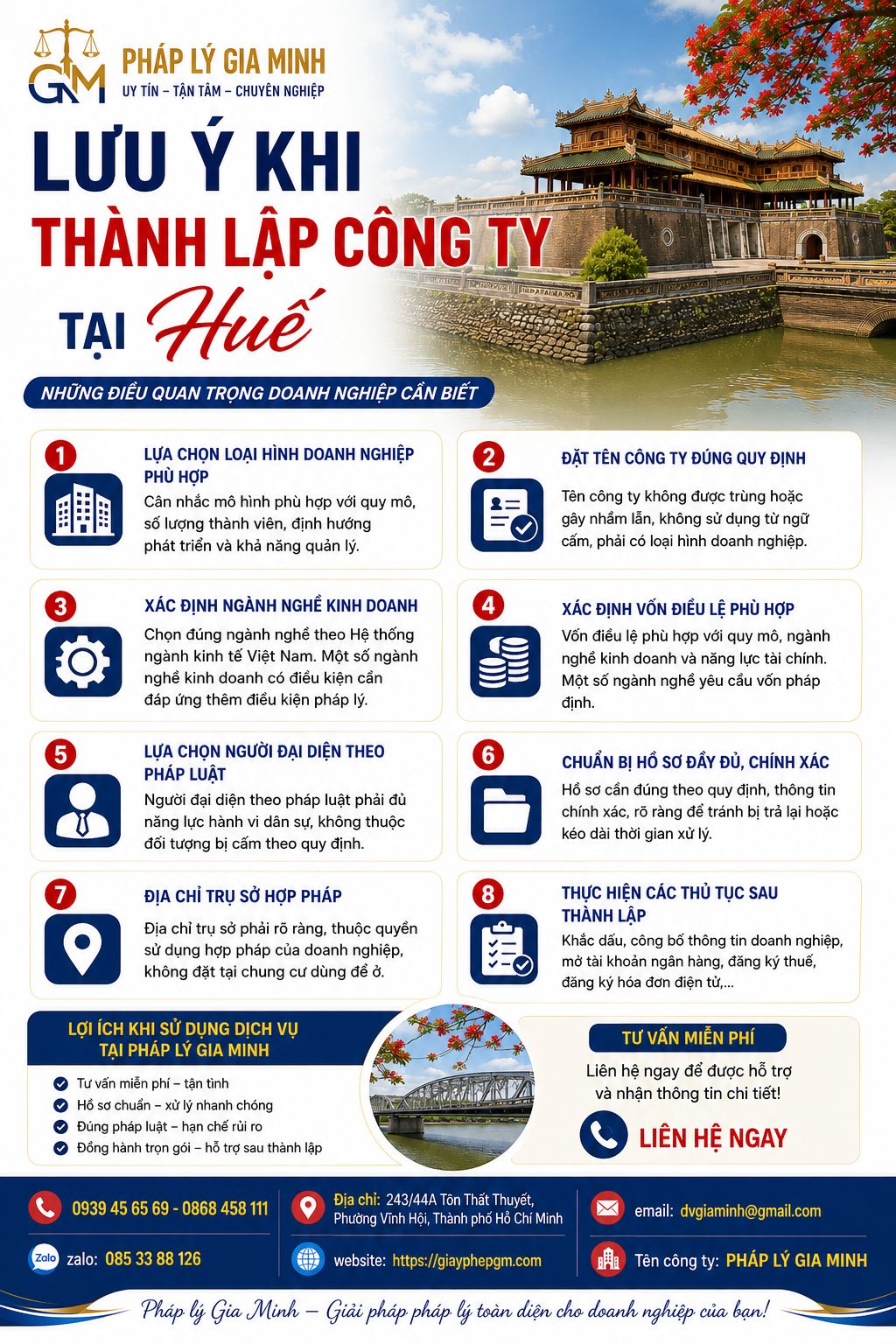 Lưu ý khi thành lập công ty tại Huế – Những điểm quan trọng không nên bỏ qua