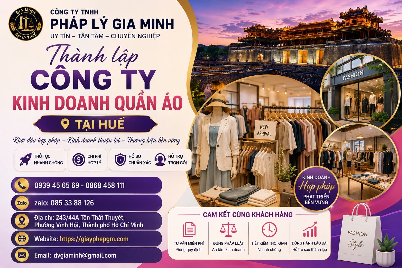 Thành lập công ty kinh doanh quần áo tại Huế – Từ shop bán lẻ đến thương hiệu đa kênh