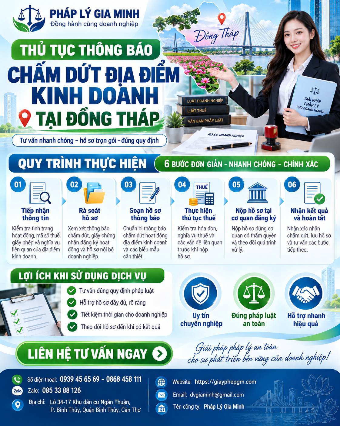 Thủ tục thông báo chấm dứt địa điểm kinh doanh tại Đồng Tháp