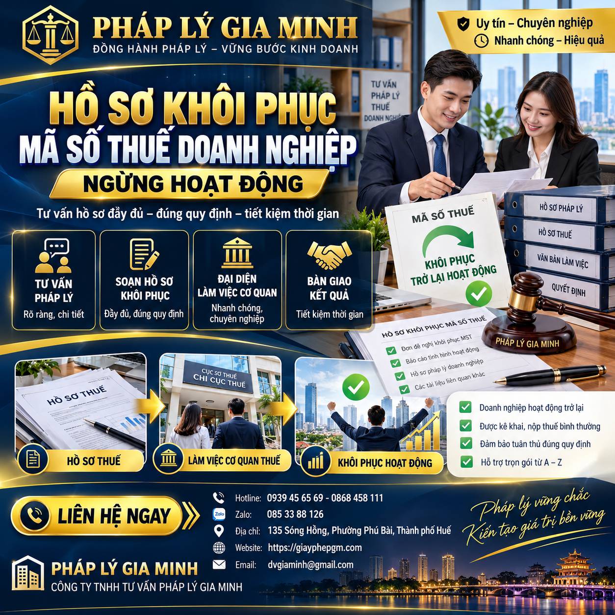 Hồ sơ khôi phục mã số thuế doanh nghiệp ngừng hoạt động