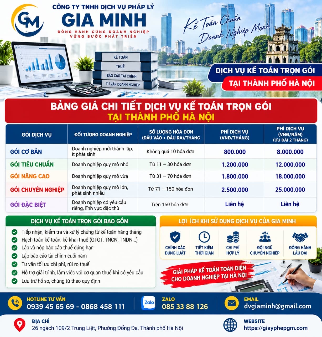 Bảng giá chi tiết Dịch Vụ Kế Toán Trọn Gói Tại Thành Phố Hà Nội Bảng giá chi tiết Dịch Vụ Kế Toán Trọn Gói Tại Thành Phố Hà Nội