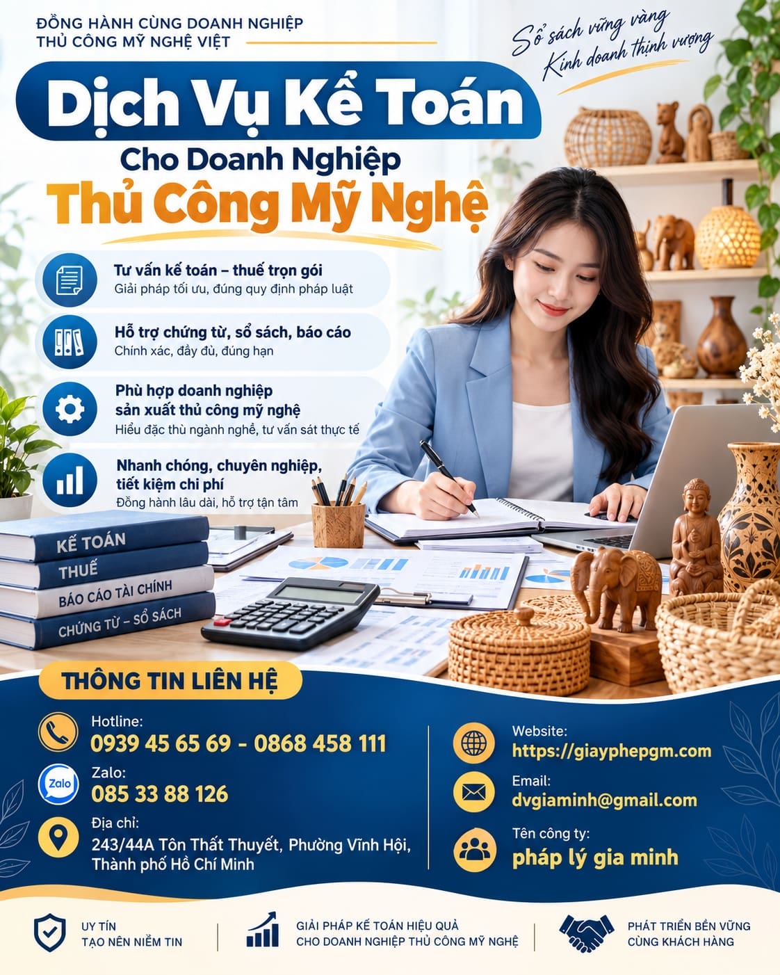 Bảng giá dịch vụ kế toán cho doanh nghiệp thủ công mỹ nghệ Bảng giá dịch vụ kế toán cho doanh nghiệp thủ công mỹ nghệ