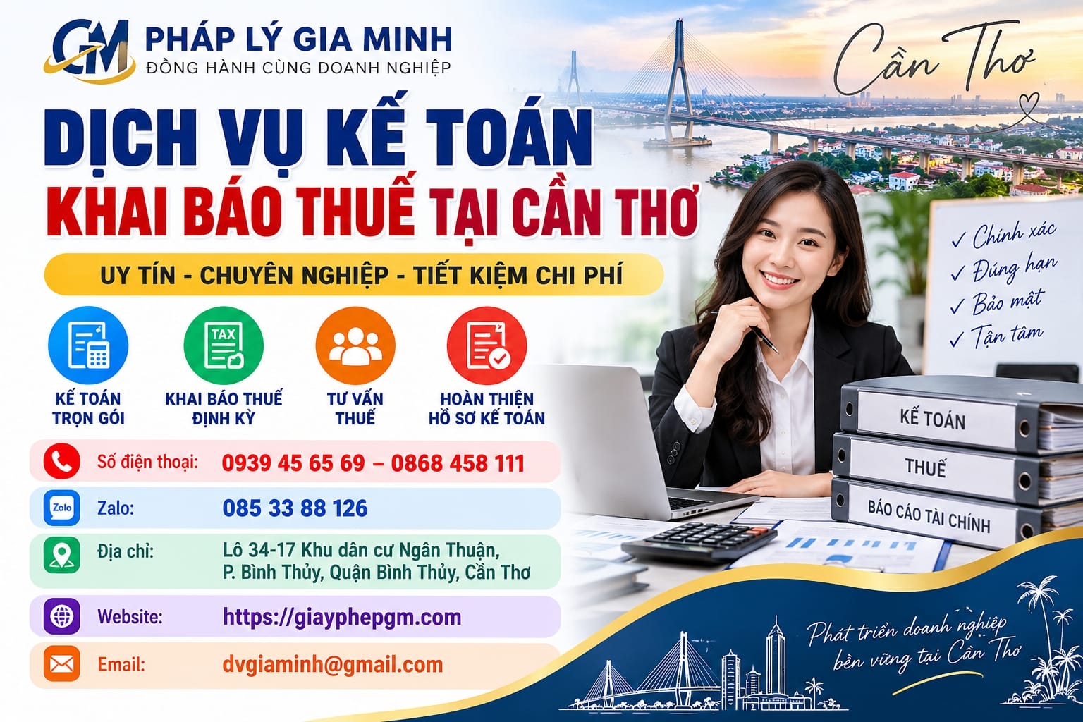 Bảng giá dịch vụ kế toán khai báo thuế tại Cần Thơ Bảng giá dịch vụ kế toán khai báo thuế tại Cần Thơ