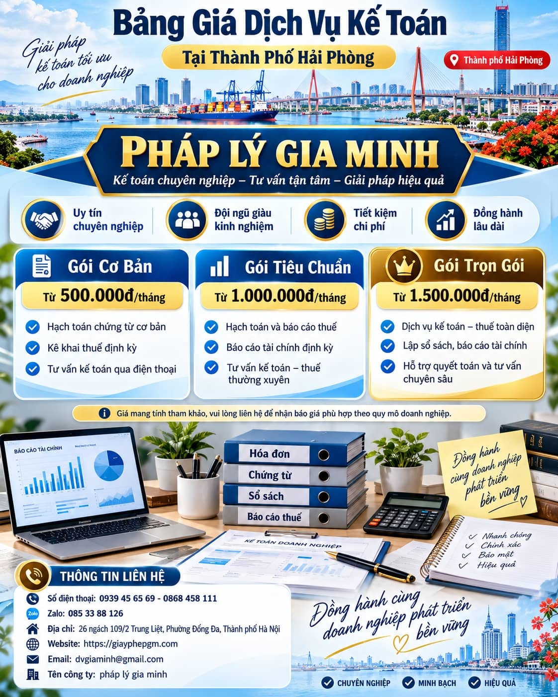 Bảng Giá Dịch Vụ Kế Toán Tại Thành Phố Hải Phòng Bảng Giá Dịch Vụ Kế Toán Tại Thành Phố Hải Phòng