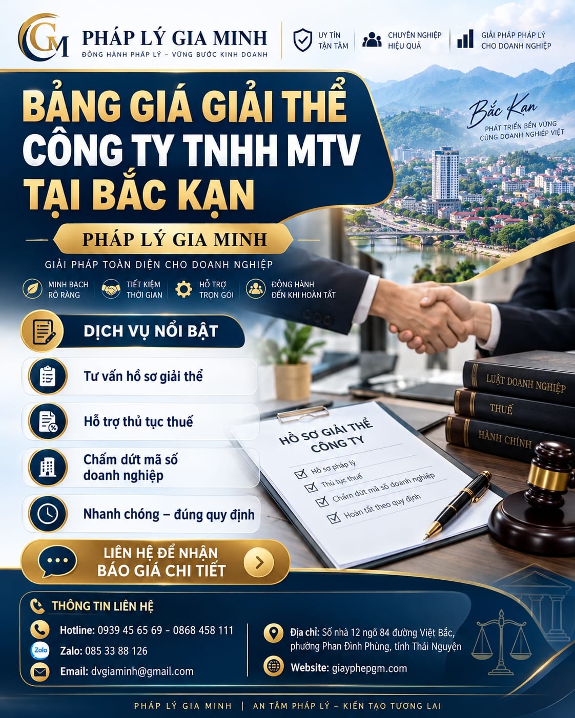Bảng giá giải thể công ty TNHH MTV tại Bắc Kạn Bảng giá giải thể công ty TNHH MTV tại Bắc Kạn