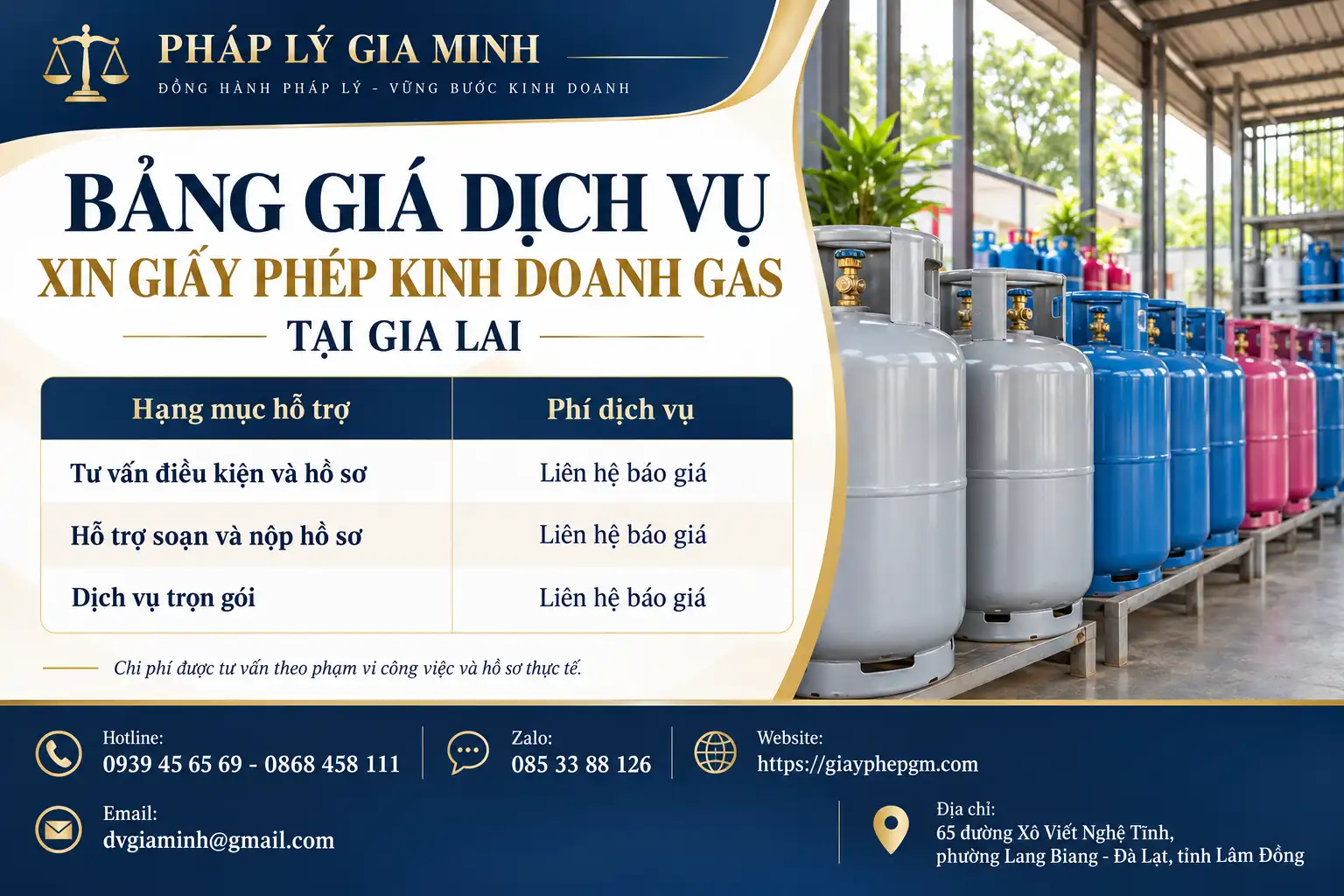 Bảng Giá Giấy Phép Kinh Doanh Gas Tại Gia Lai