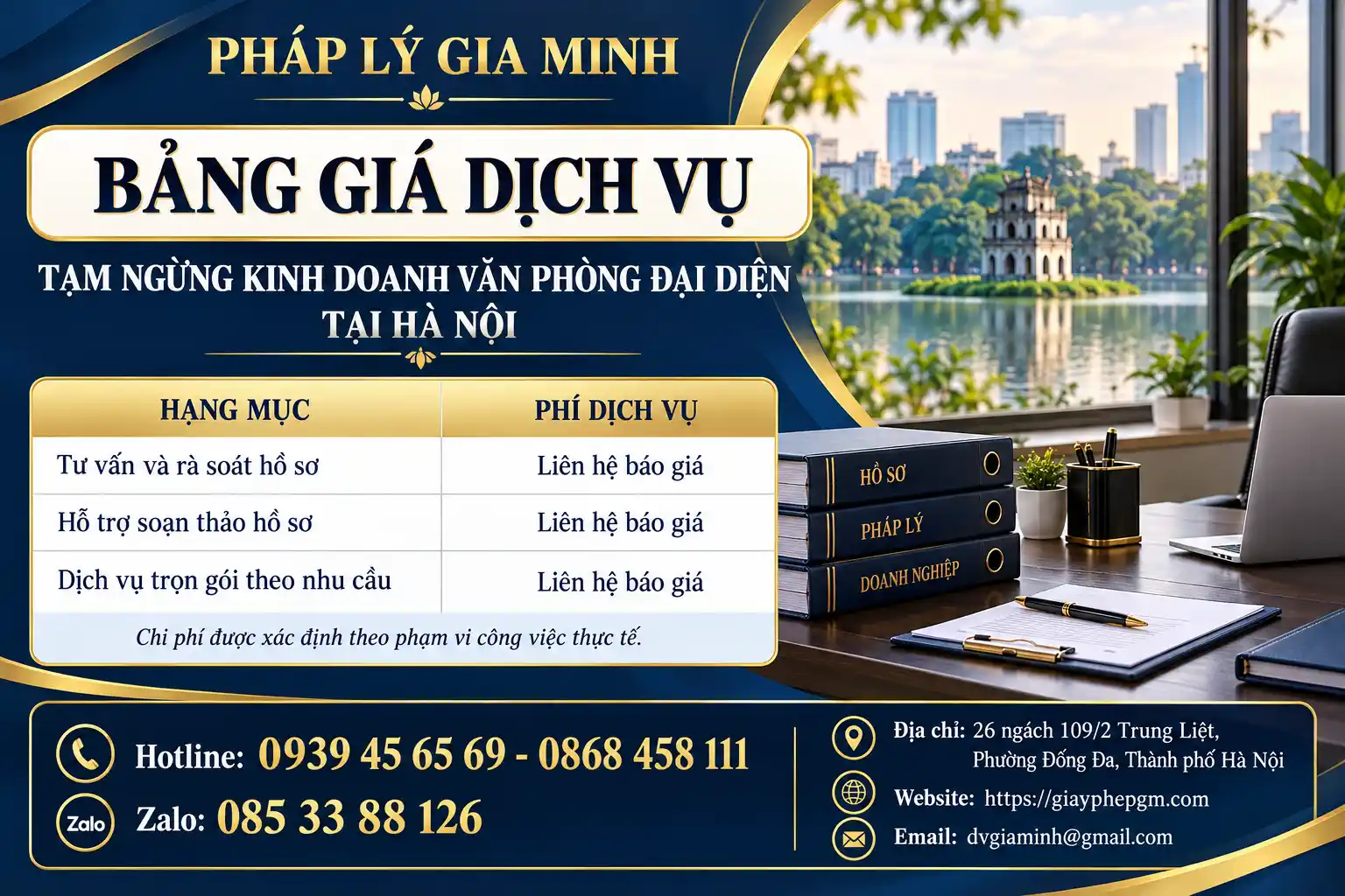 Bảng Giá Tạm Ngừng Văn Phòng Đại Diện Tại Hà Nội Bảng Giá Tạm Ngừng Văn Phòng Đại Diện Tại Hà Nội