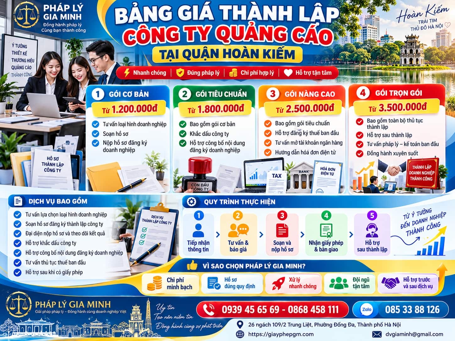 Bảng Giá Thành Lập Công Ty Quảng Cáo Tại Quận Hoàn Kiếm Bảng Giá Thành Lập Công Ty Quảng Cáo Tại Quận Hoàn Kiếm