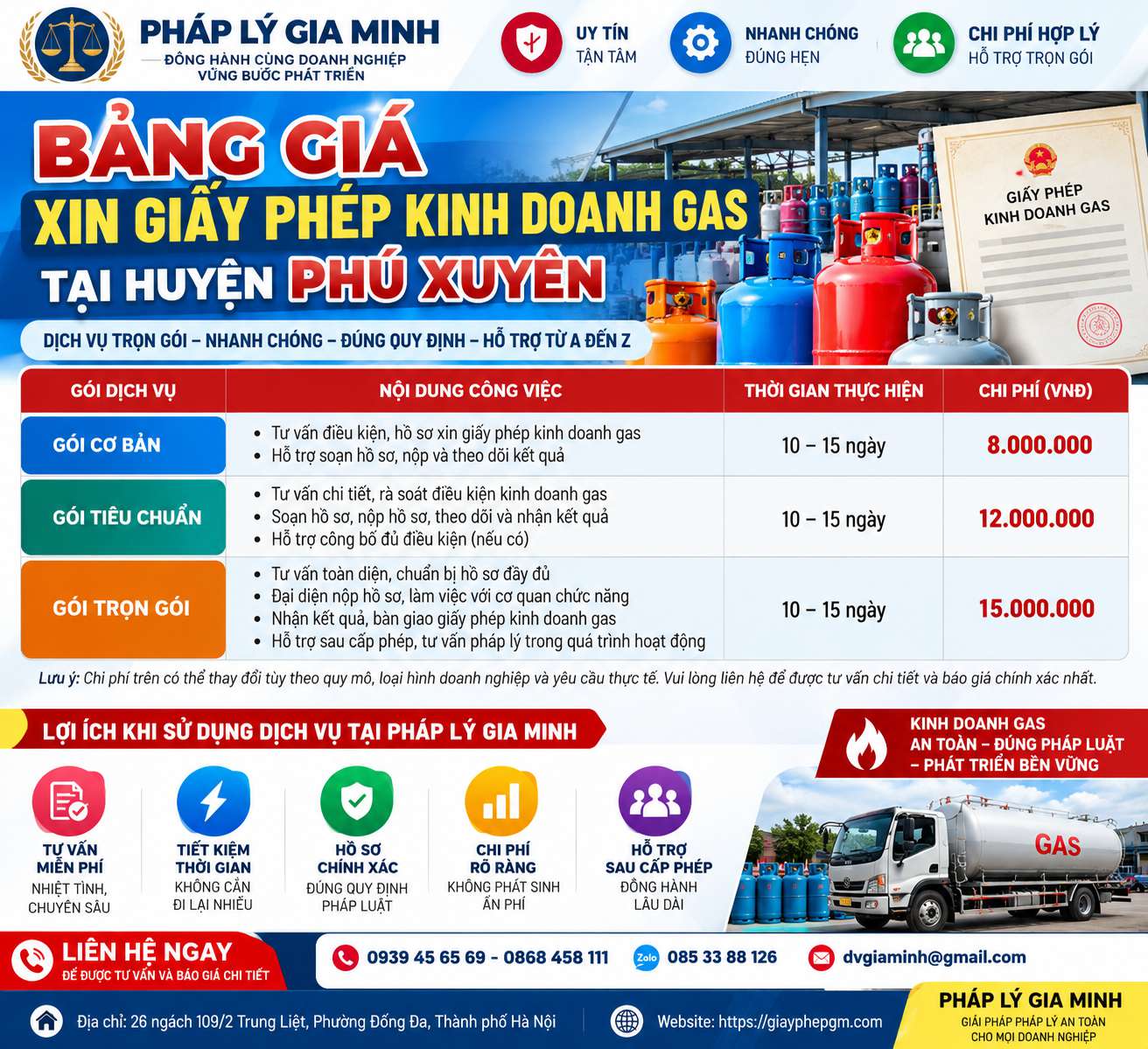Bảng giá xin giấy phép kinh doanh gas tại huyện Phú Xuyên Bảng giá xin giấy phép kinh doanh gas tại huyện Phú Xuyên
