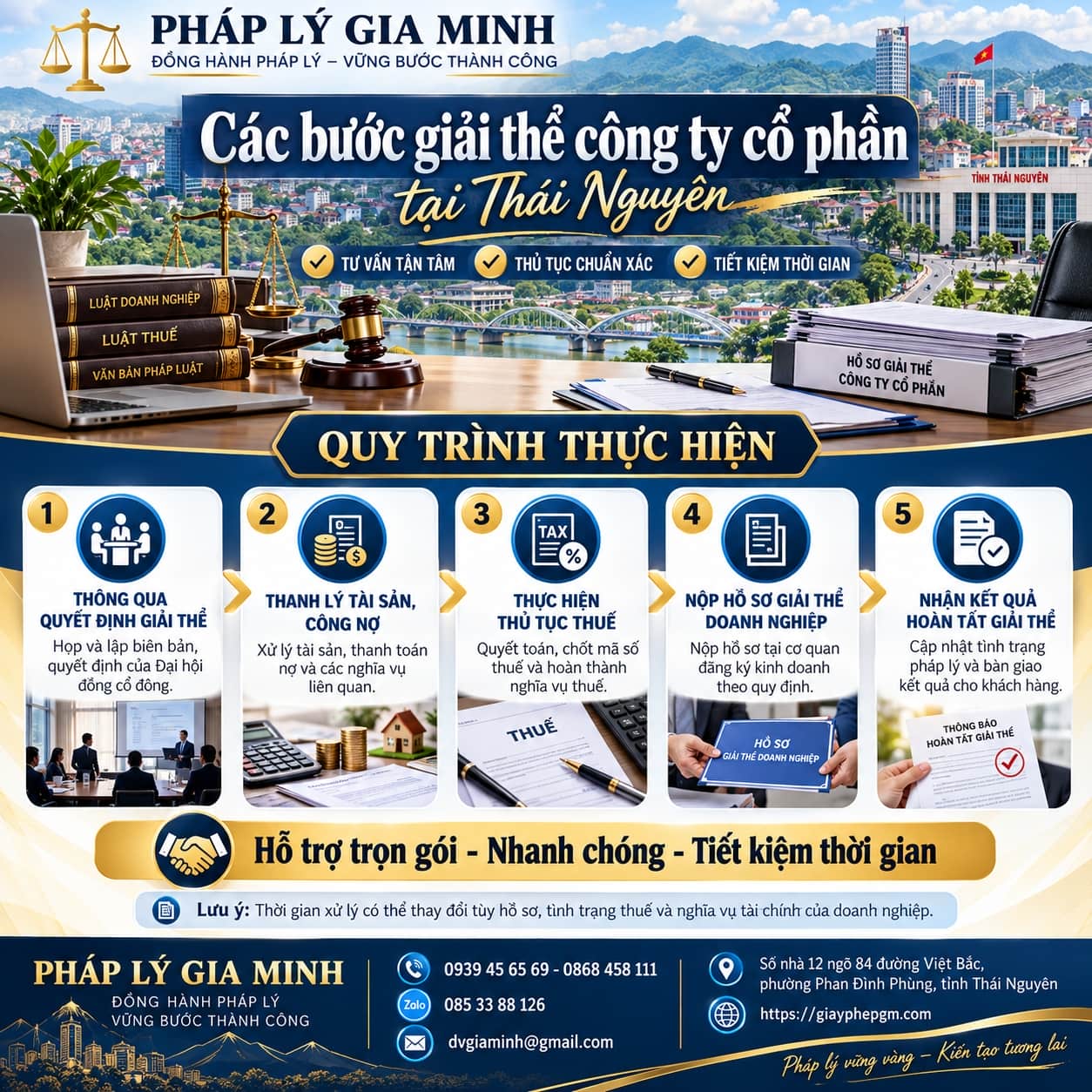 Các bước giải thể công ty cổ phần tại Thái Nguyên Các bước giải thể công ty cổ phần tại Thái Nguyên