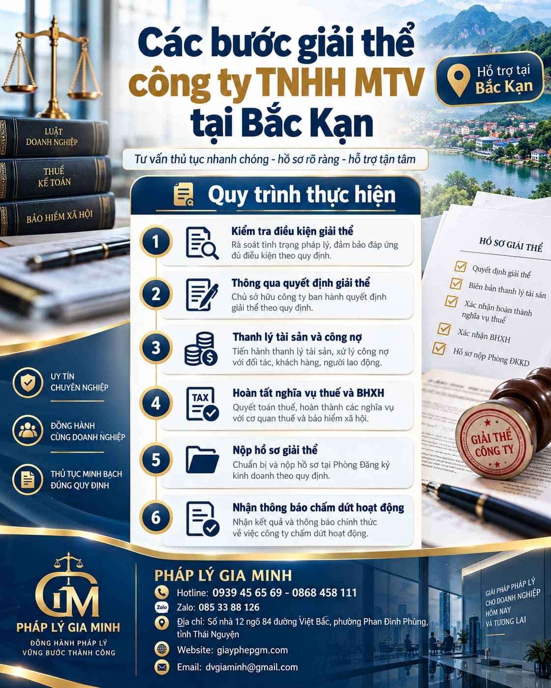 Các bước giải thể công ty TNHH MTV tại Bắc Kạn Các bước giải thể công ty TNHH MTV tại Bắc Kạn