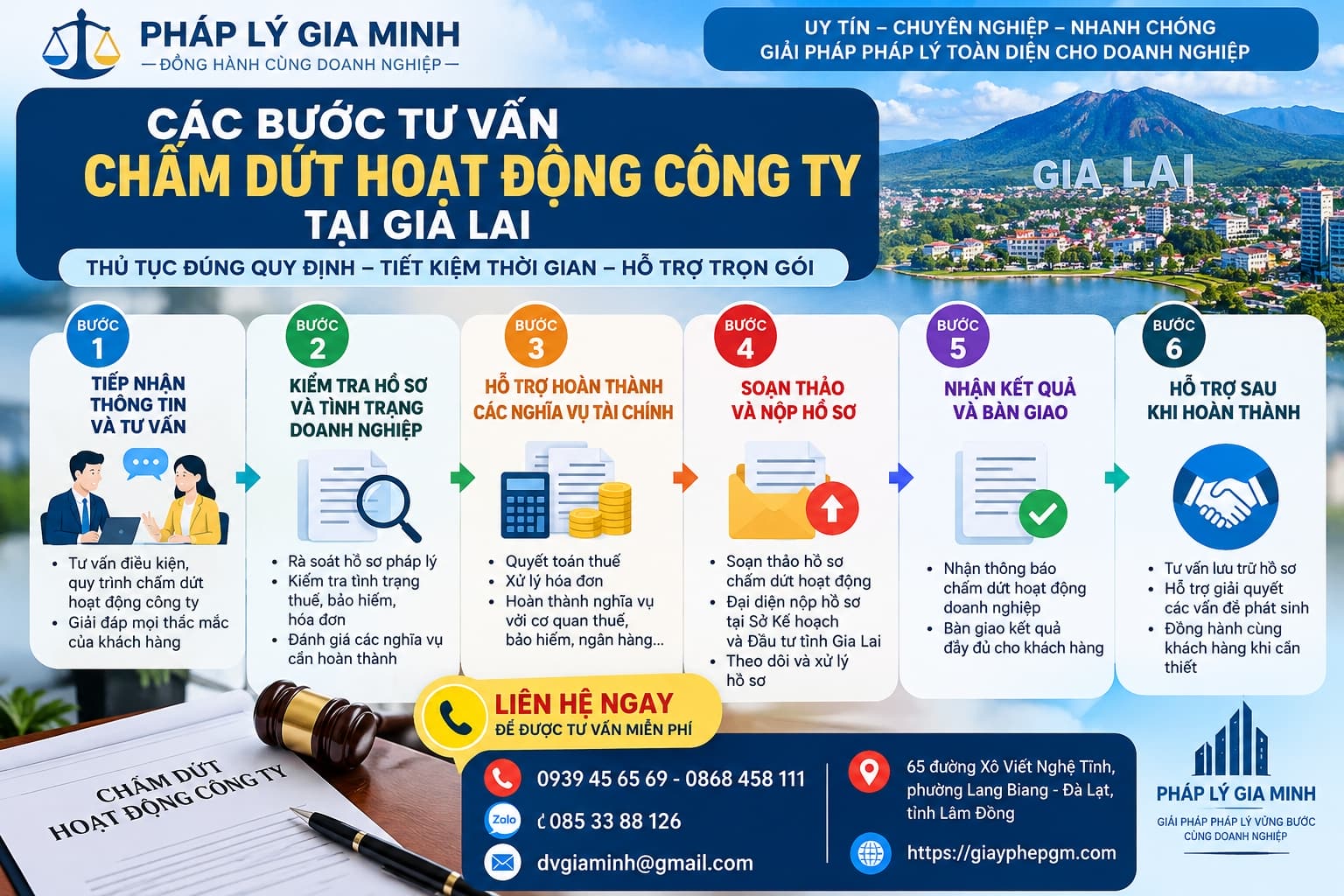 Các bước tư vấn chấm dứt hoạt động công ty tại Gia Lai Các bước tư vấn chấm dứt hoạt động công ty tại Gia Lai