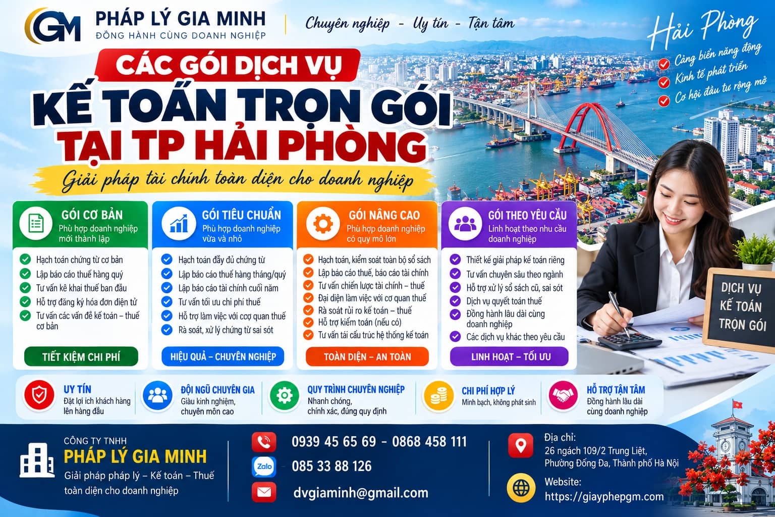 Các gói Dịch Vụ Kế Toán Trọn Gói Tại TP Hải Phòng