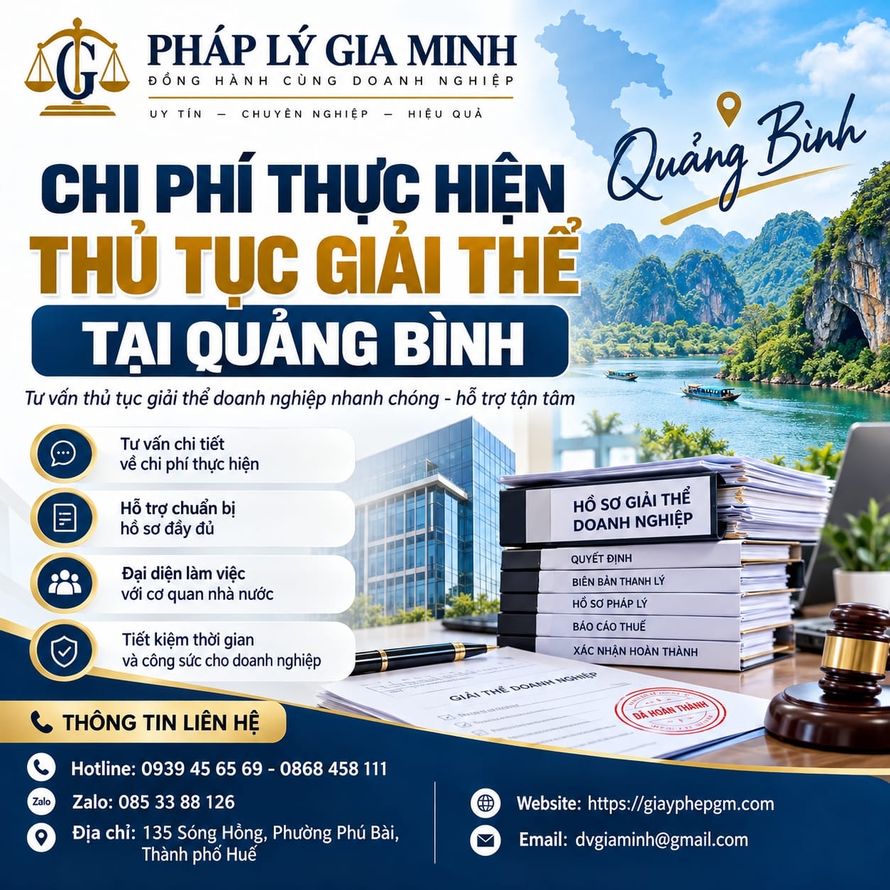 Chi phí thực hiện thủ tục giải thể tại Quảng Bình Chi phí thực hiện thủ tục giải thể tại Quảng Bình