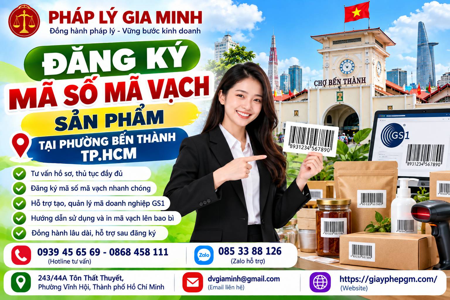 Đăng ký mã số mã vạch sản phẩm tại phường Bến Thành TPHCM