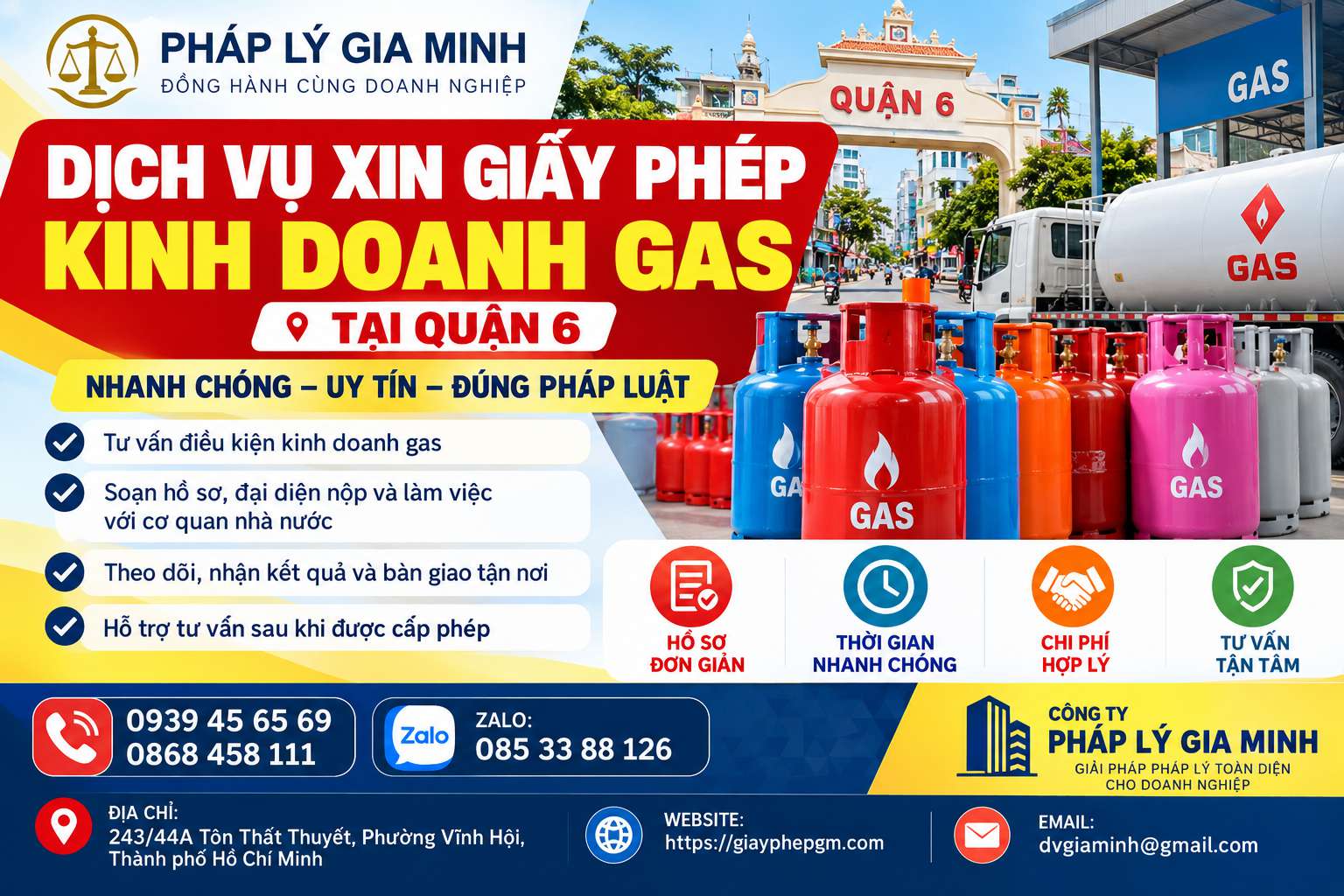 Dịch vụ xin giấy phép kinh doanh gas tại quận 6