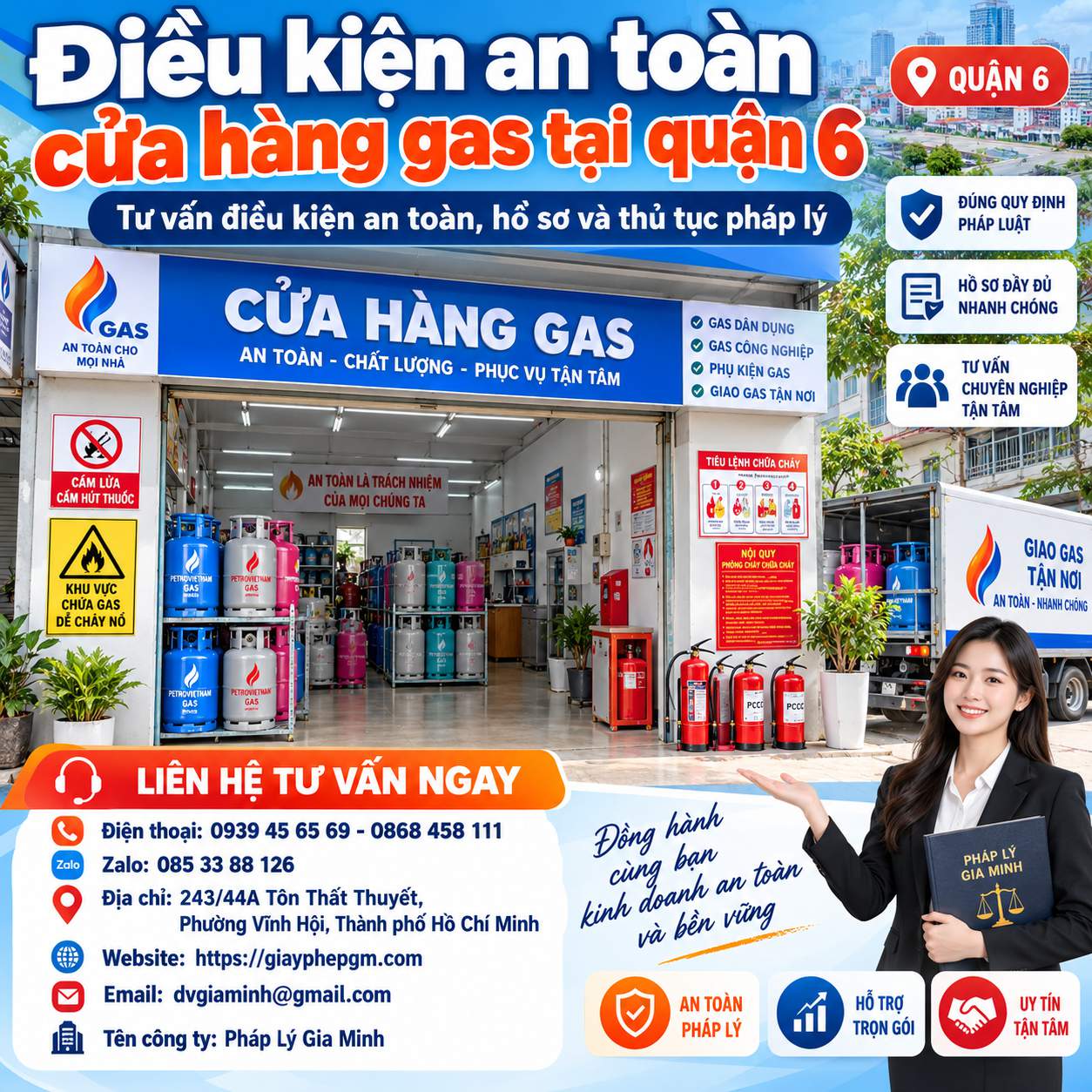 Điều kiện an toàn cửa hàng gas tại quận 6 Điều kiện an toàn cửa hàng gas tại quận 6