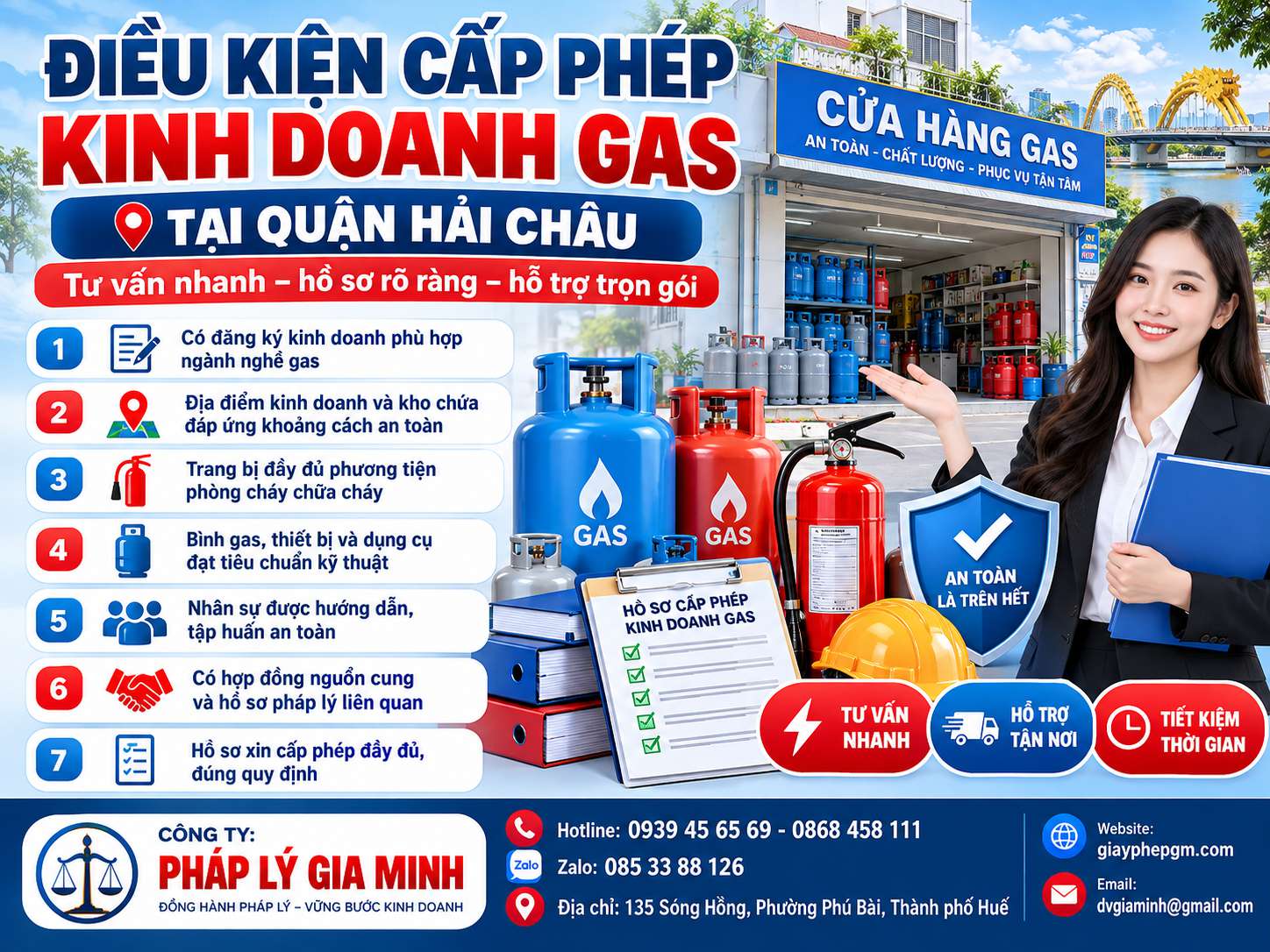 Điều kiện cấp phép kinh doanh gas tại quận Hải Châu