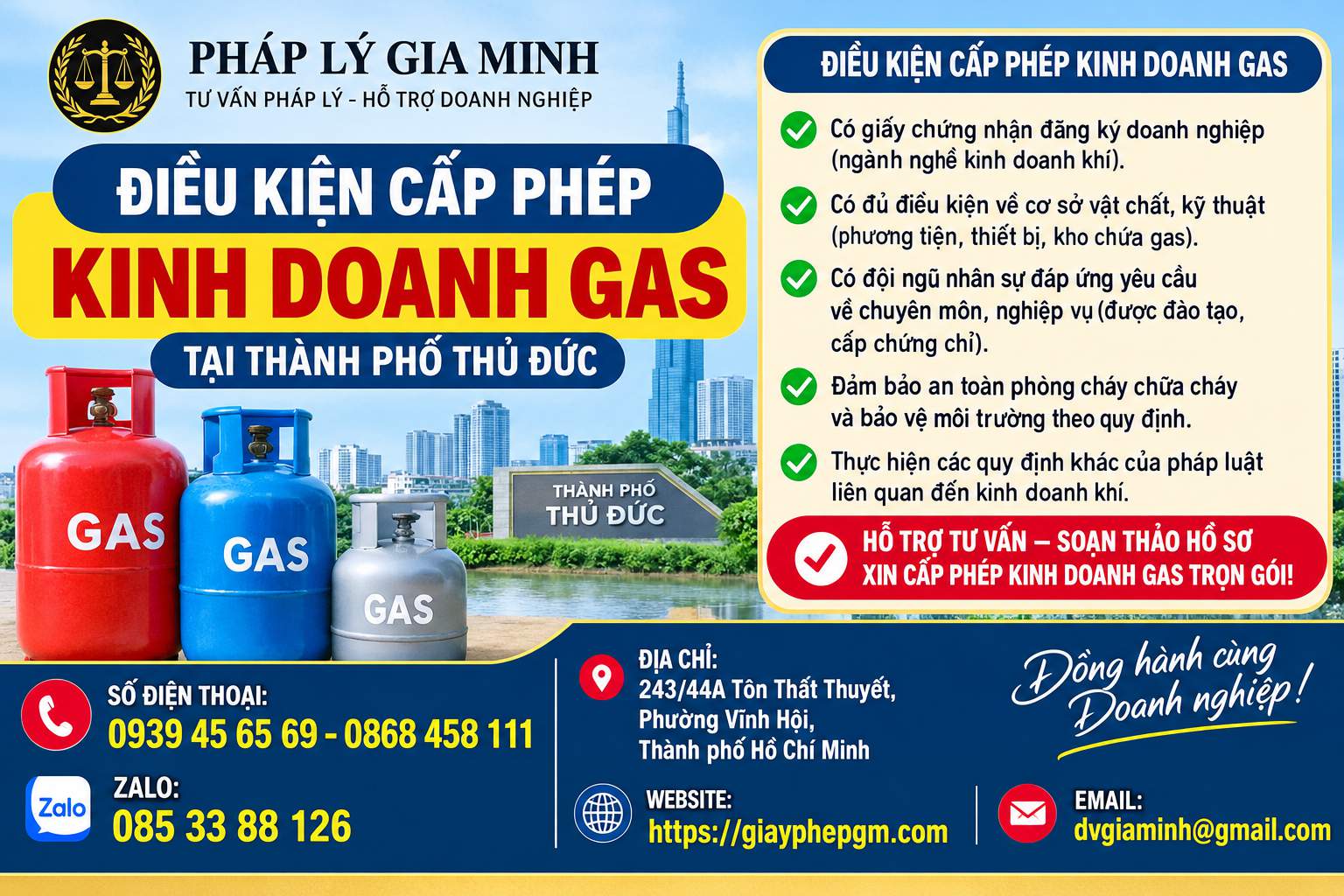 Điều kiện cấp phép kinh doanh gas tại thành phố Thủ Đức