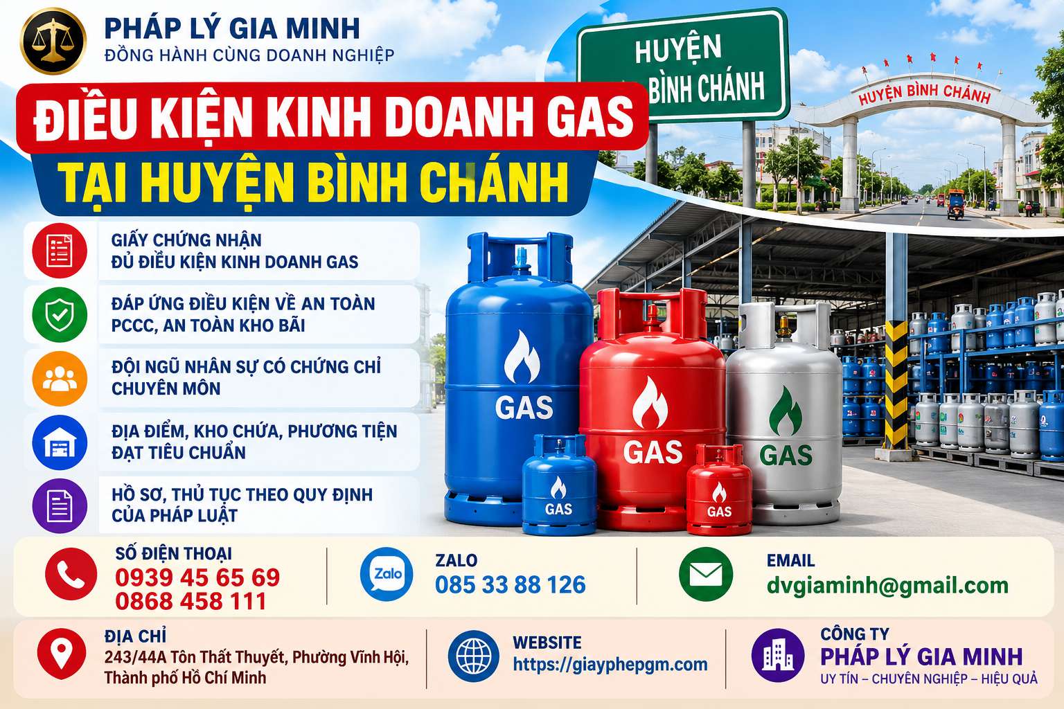Điều kiện kinh doanh gas tại huyện Bình Chánh