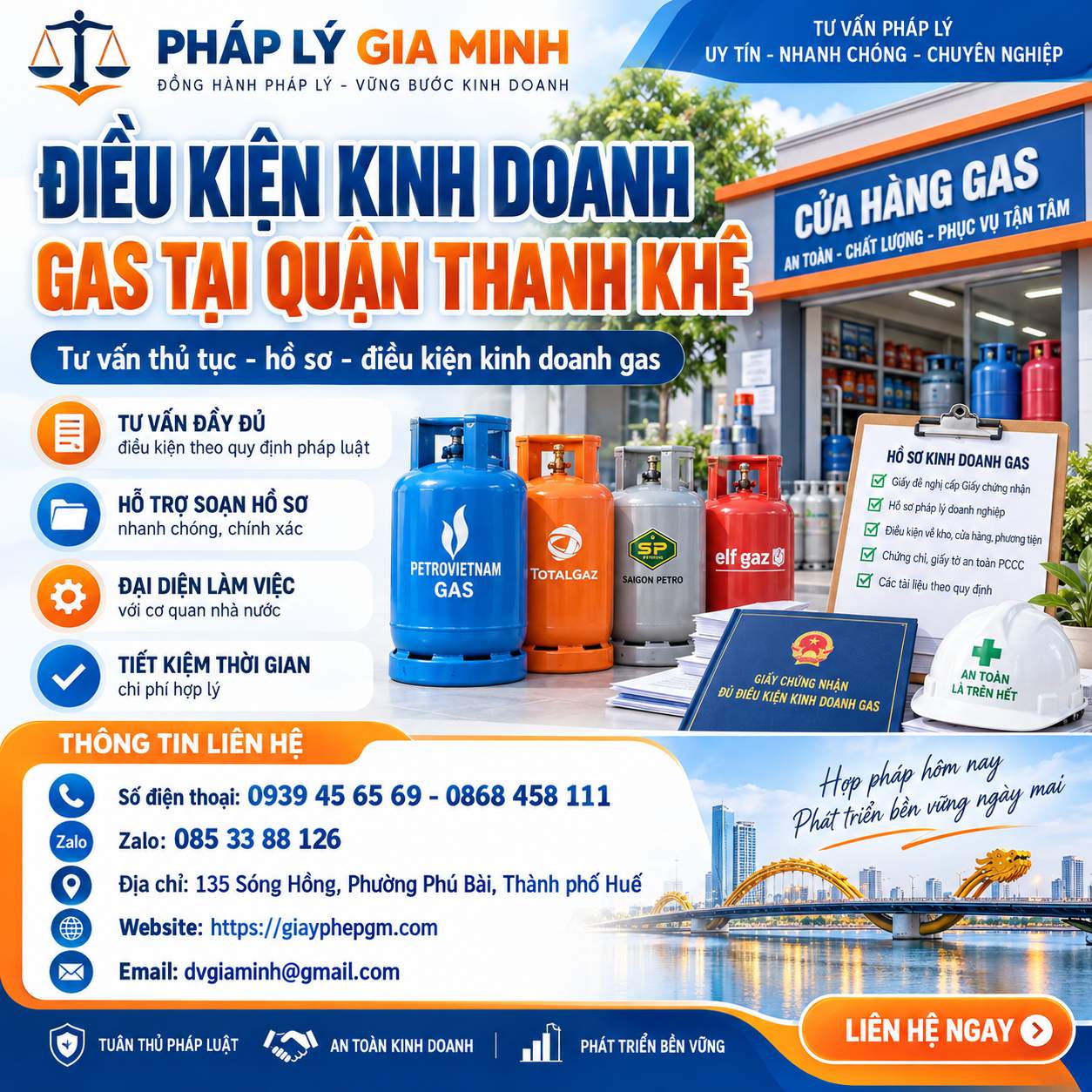 Điều kiện kinh doanh gas tại quận Thanh Khê