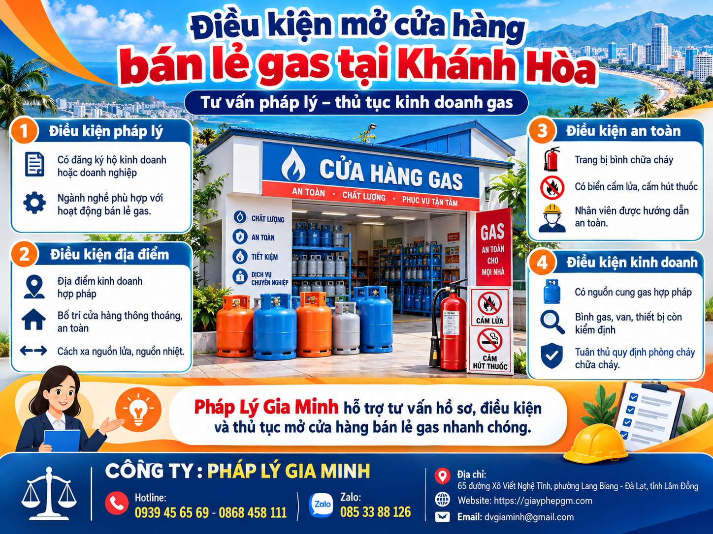 Điều kiện mở cửa hàng bán lẻ gas tại Khánh Hòa Điều kiện mở cửa hàng bán lẻ gas tại Khánh Hòa