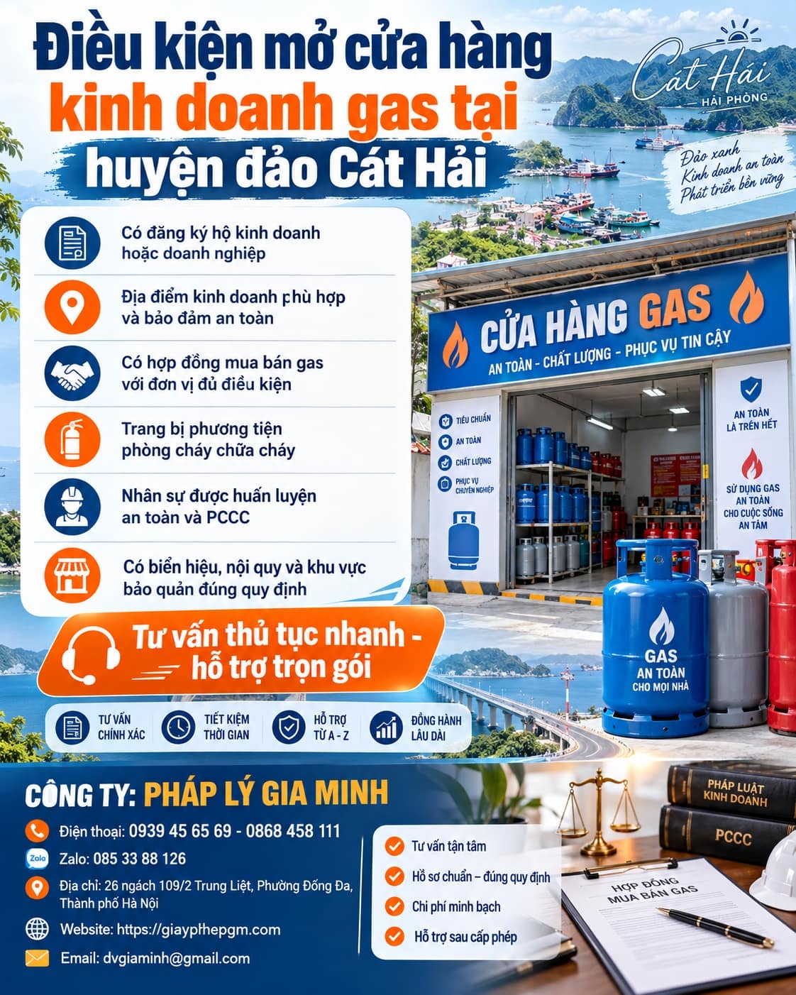 Điều kiện mở cửa hàng kinh doanh gas tại huyện đảo Cát Hải Điều kiện mở cửa hàng kinh doanh gas tại huyện đảo Cát Hải