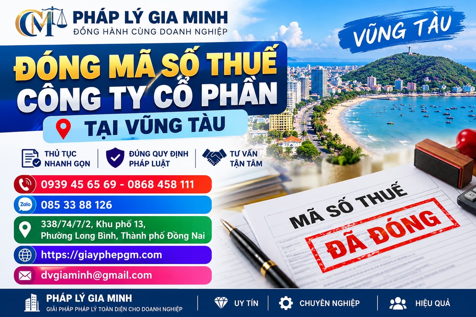 Đóng mã số thuế công ty cổ phần tại Vũng Tàu Đóng mã số thuế công ty cổ phần tại Vũng Tàu