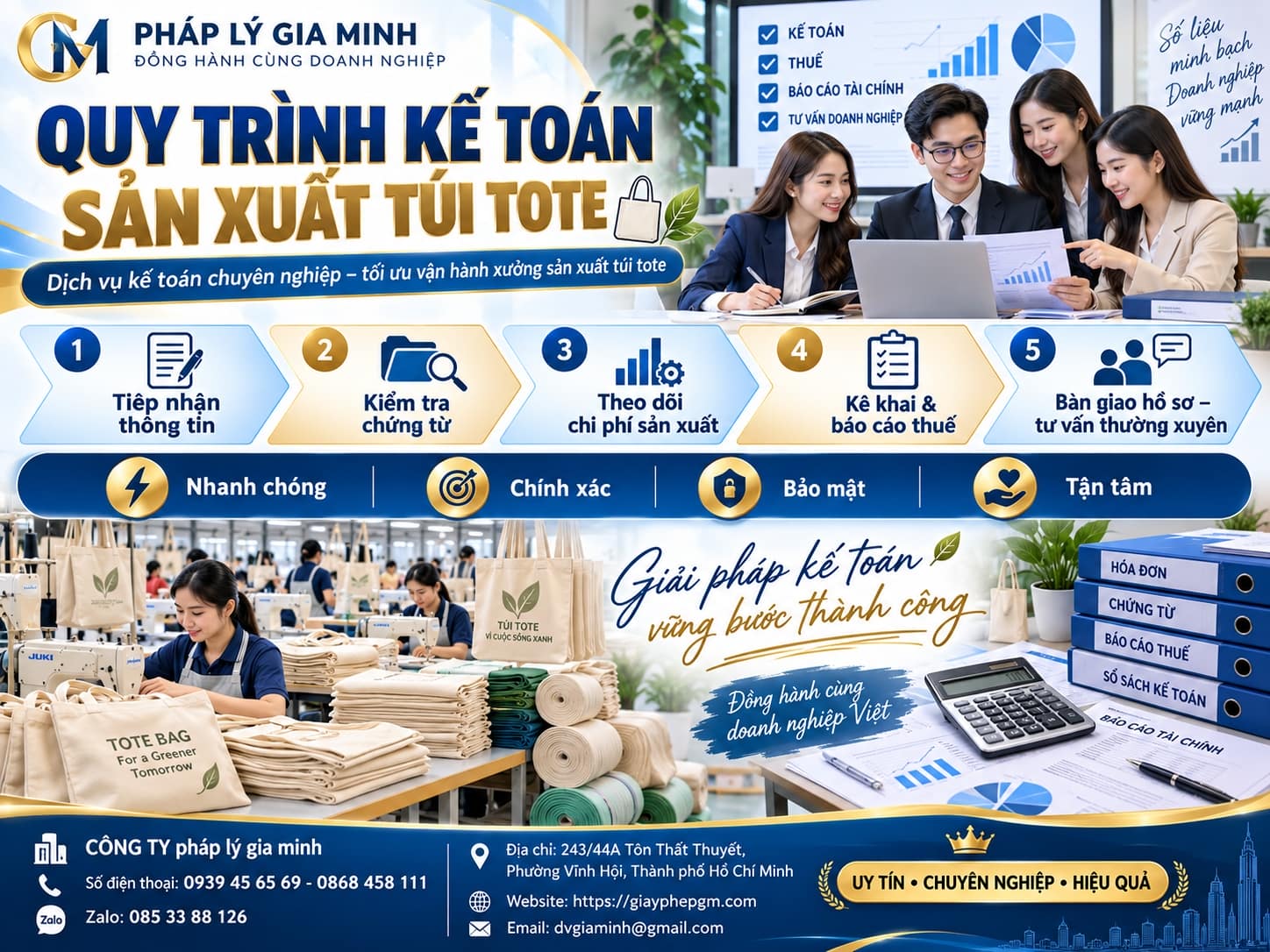 Hạch toán chi phí sản xuất túi tote