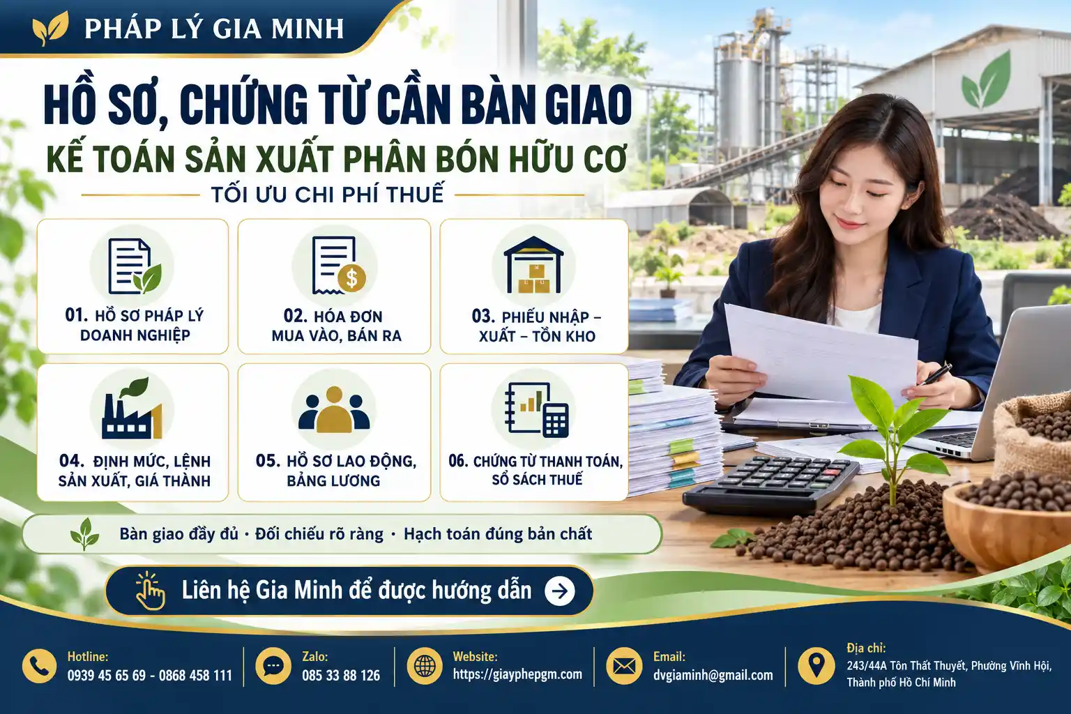 Hồ Sơ Chứng Từ Kế Toán Sản Xuất Phân Bón Hữu Cơ