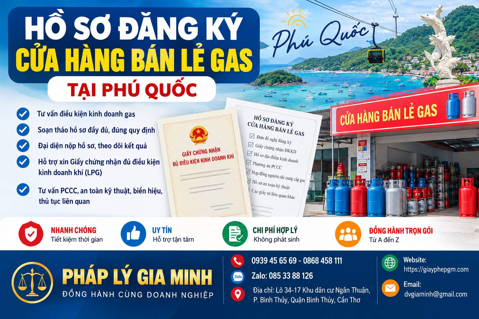 Hồ sơ đăng ký cửa hàng bán lẻ gas tại Phú Quốc Hồ sơ đăng ký cửa hàng bán lẻ gas tại Phú Quốc