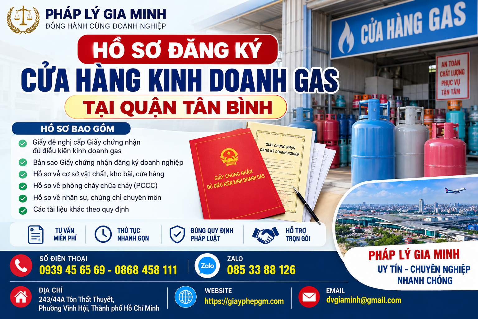 Hồ sơ đăng ký cửa hàng kinh doanh gas tại quận Tân Bình