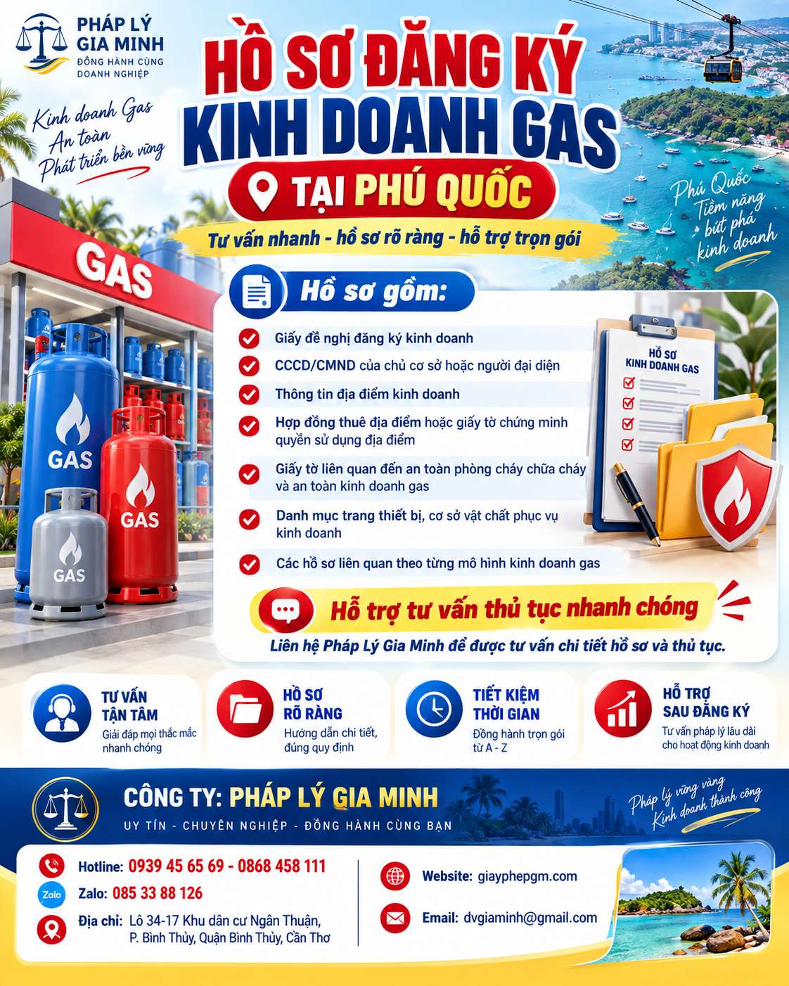 Hồ sơ đăng ký kinh doanh gas tại Phú Quốc