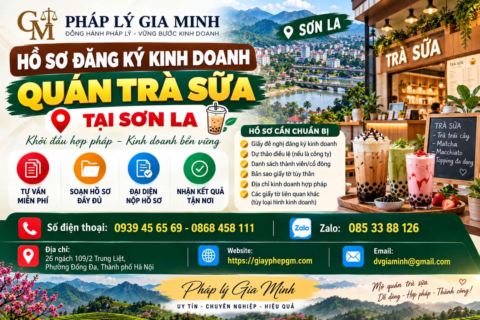 Hồ sơ đăng ký kinh doanh quán trà sữa tại Sơn La