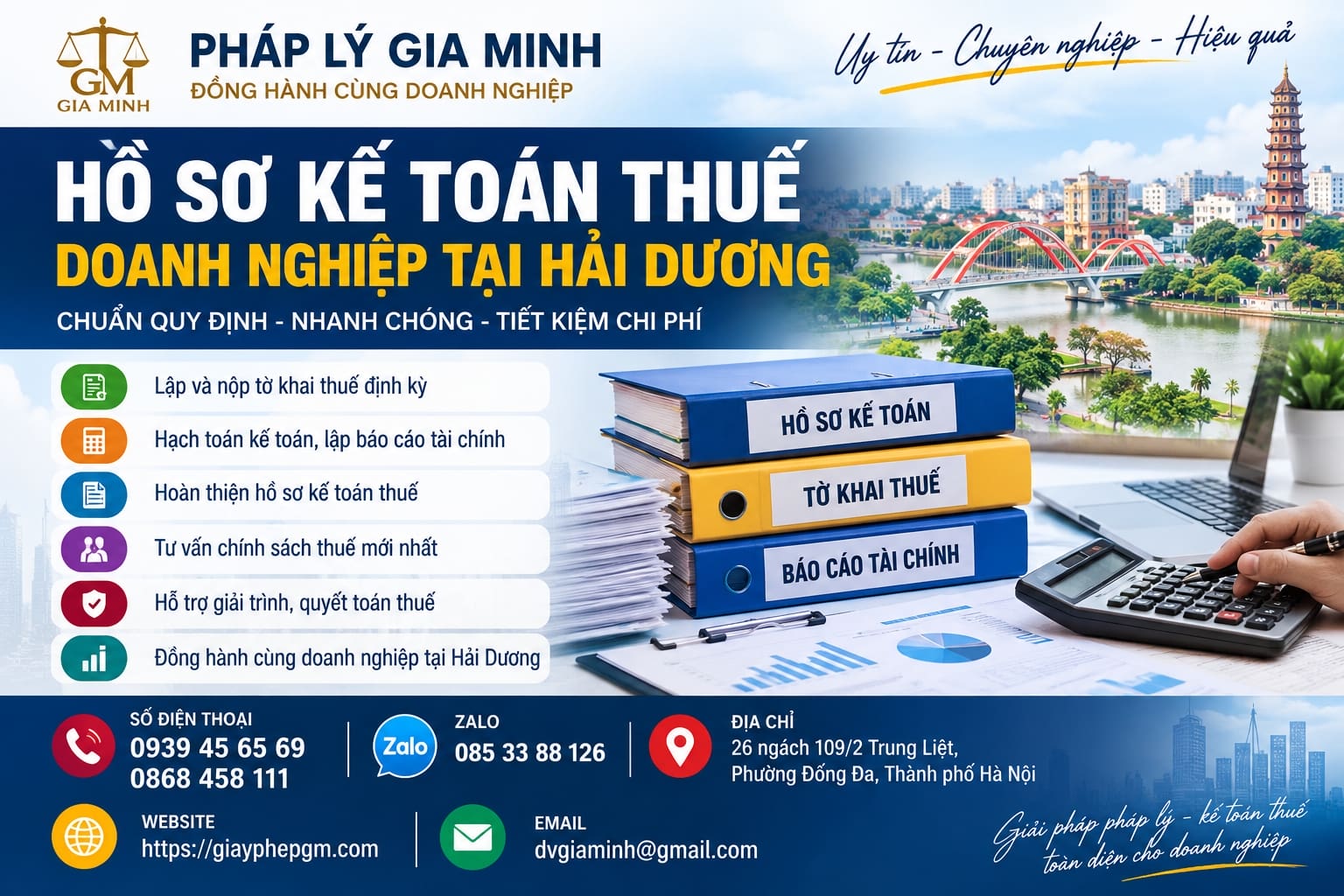 Hồ sơ kế toán thuế doanh nghiệp tại Hải Dương
