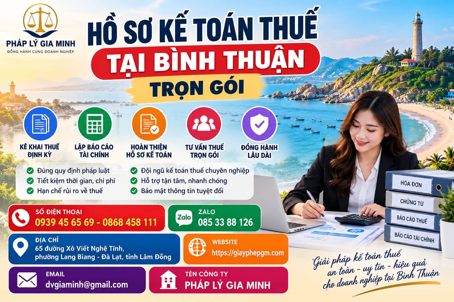 Hồ sơ kế toán thuế tại Bình Thuận trọn gói Hồ sơ kế toán thuế tại Bình Thuận trọn gói