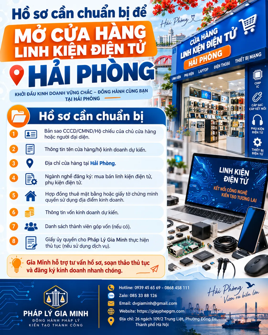 Hồ Sơ Mở Cửa Hàng Linh Kiện Điện Tử Tại Hải Phòng