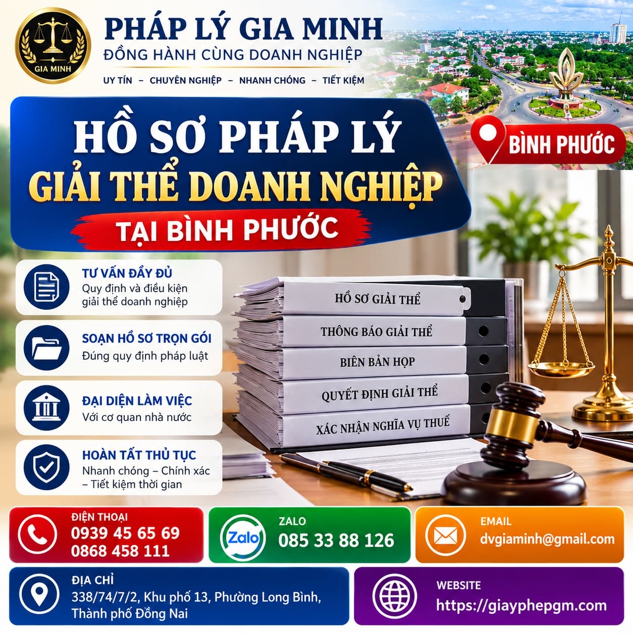 Hồ sơ pháp lý giải thể doanh nghiệp tại Bình Phước