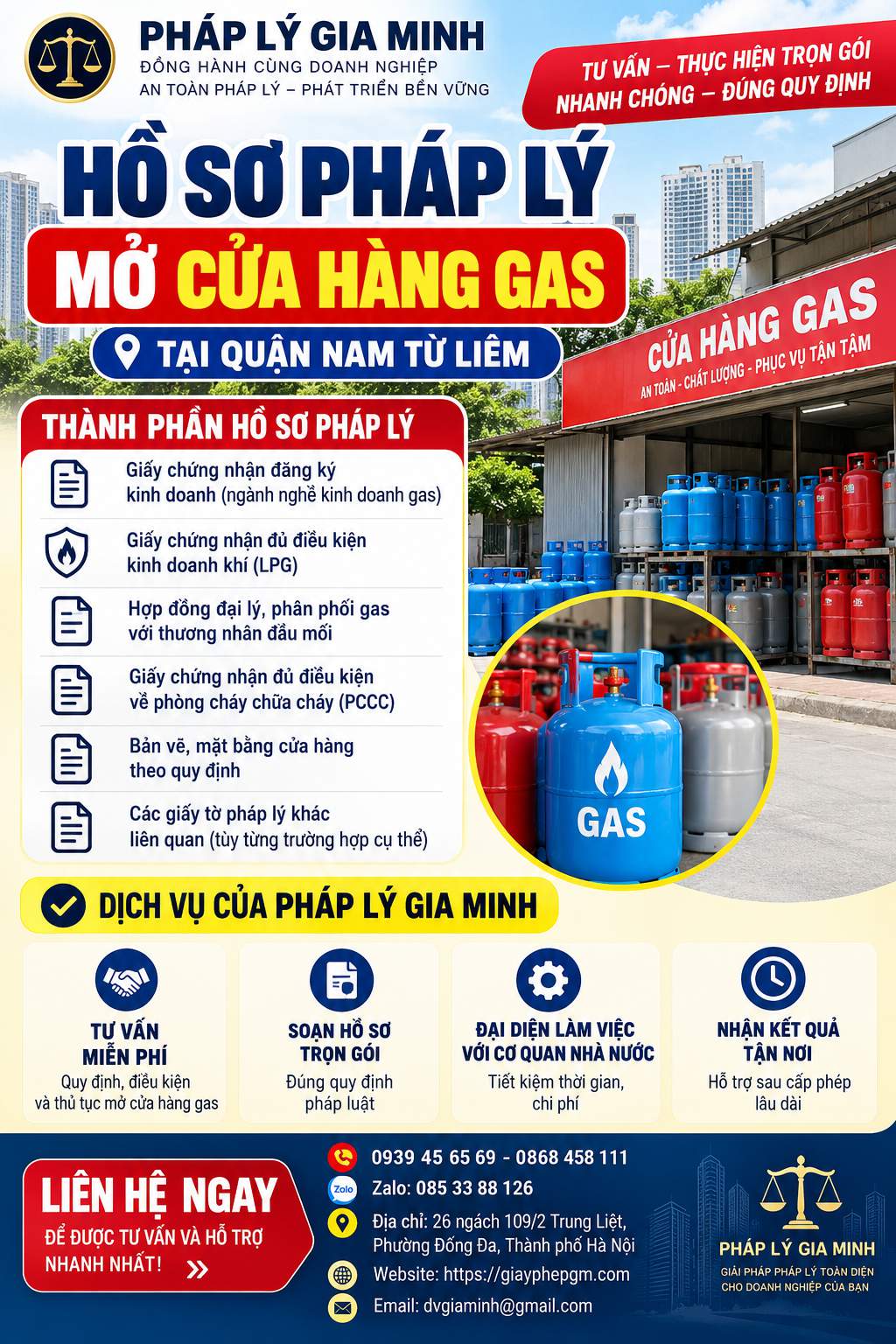 Hồ sơ pháp lý mở cửa hàng gas tại quận Nam Từ Liêm