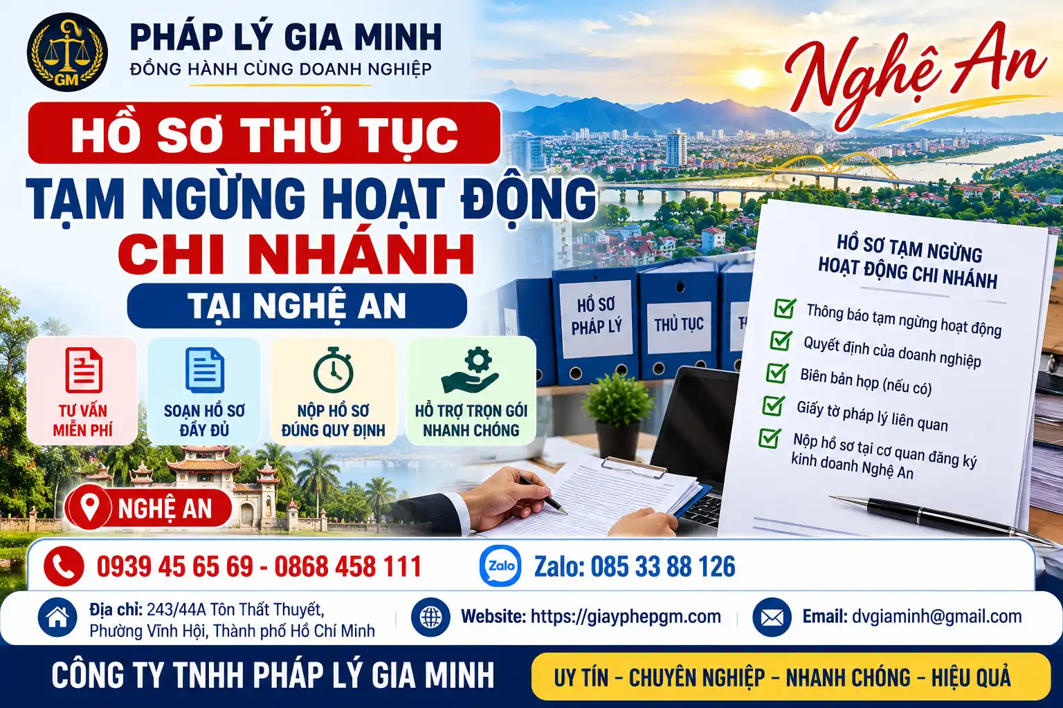 Hồ Sơ Tạm Ngừng Chi Nhánh Nghệ An