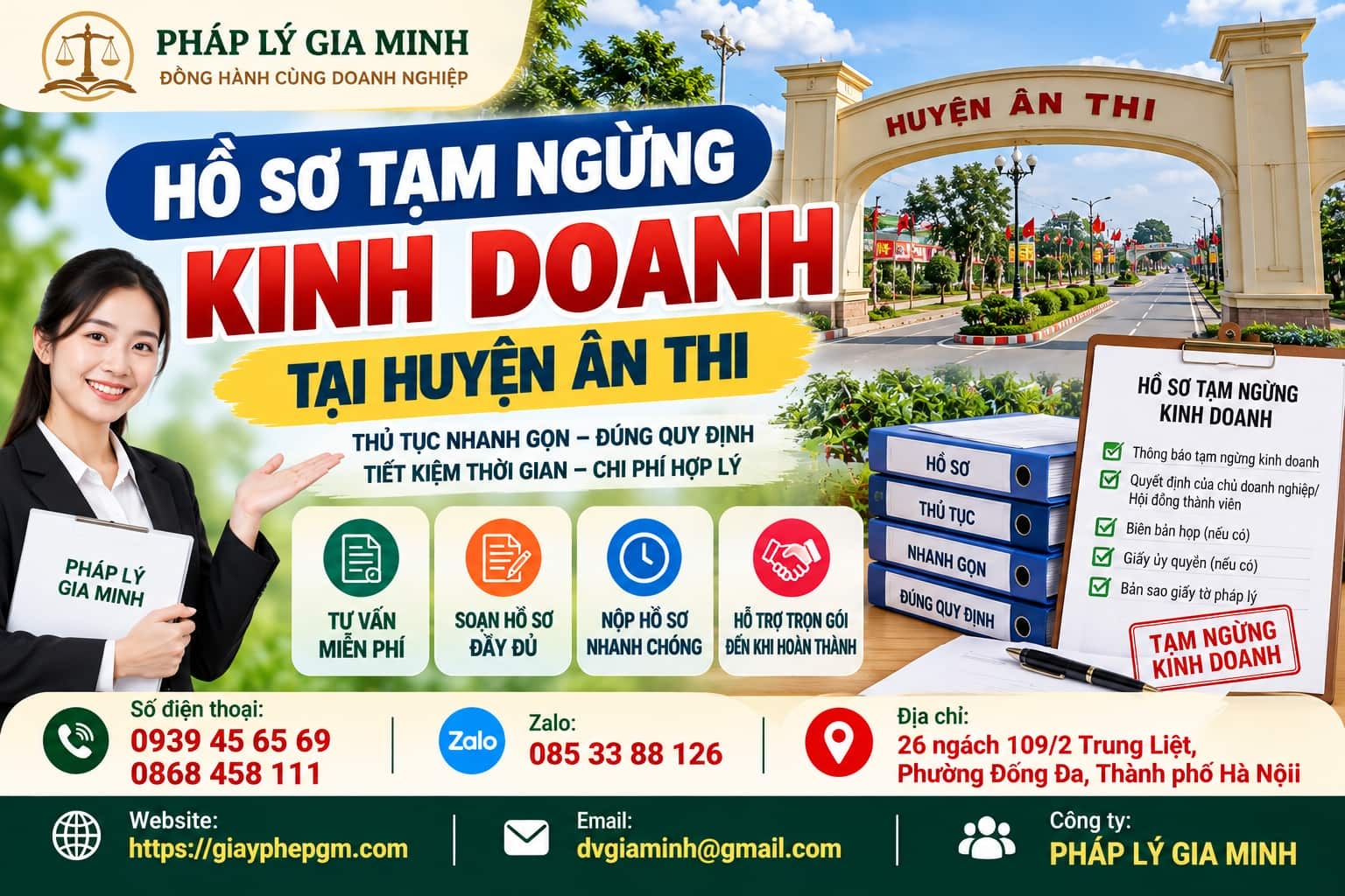 Hồ sơ tạm ngừng kinh doanh tại huyện Ân Thi