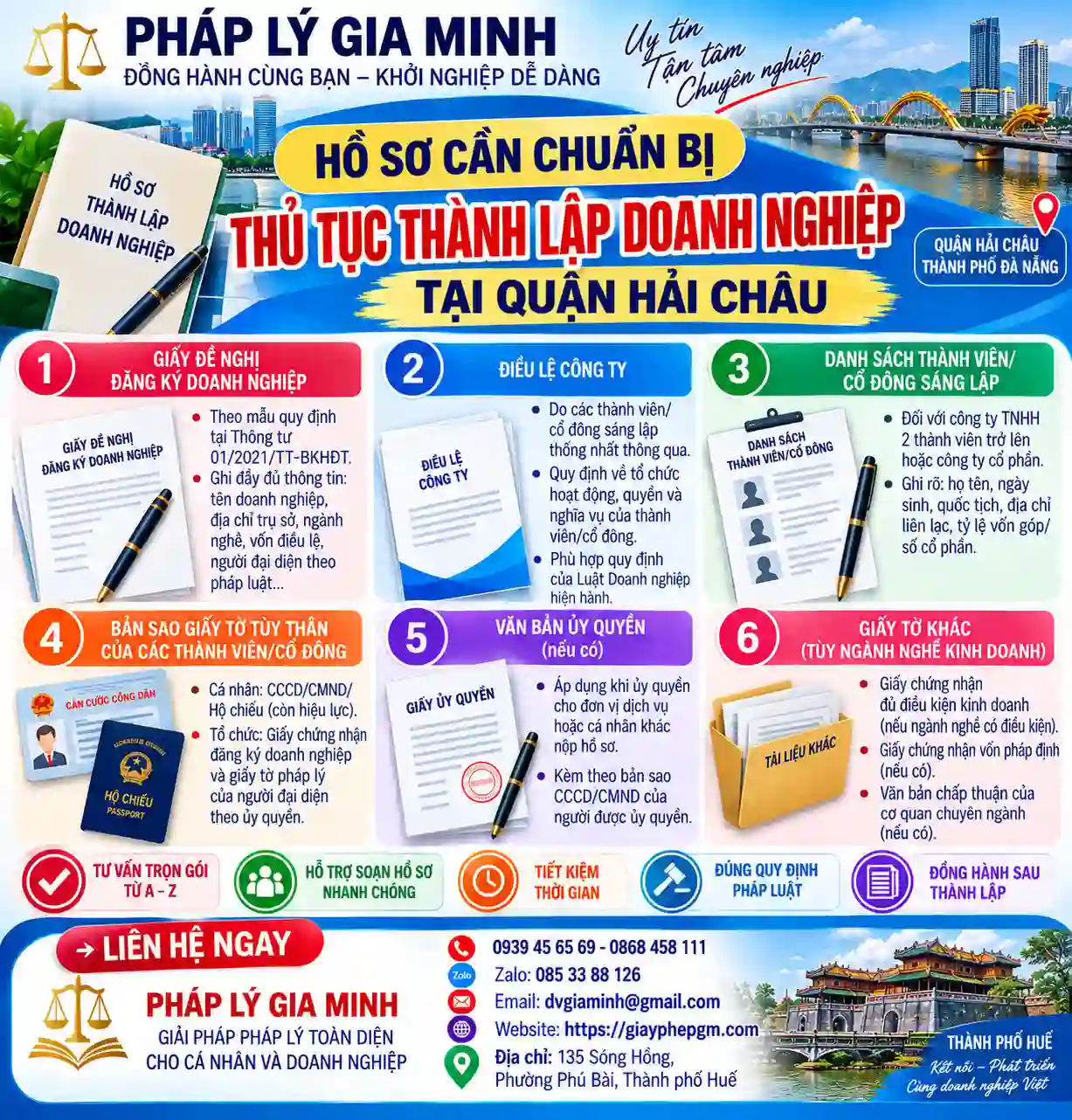 Hồ sơ thành lập doanh nghiệp tại Hải Châu Hồ sơ thành lập doanh nghiệp tại Hải Châu
