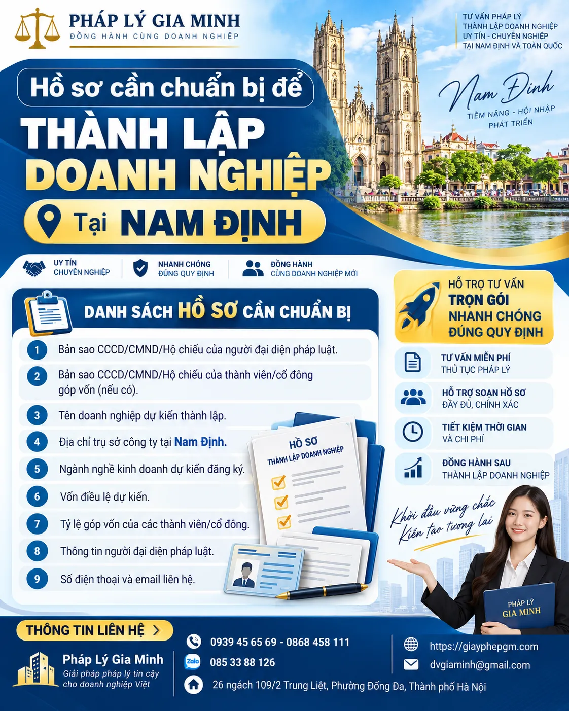 Hồ Sơ Thành Lập Doanh Nghiệp Tại Nam Định Hồ Sơ Thành Lập Doanh Nghiệp Tại Nam Định