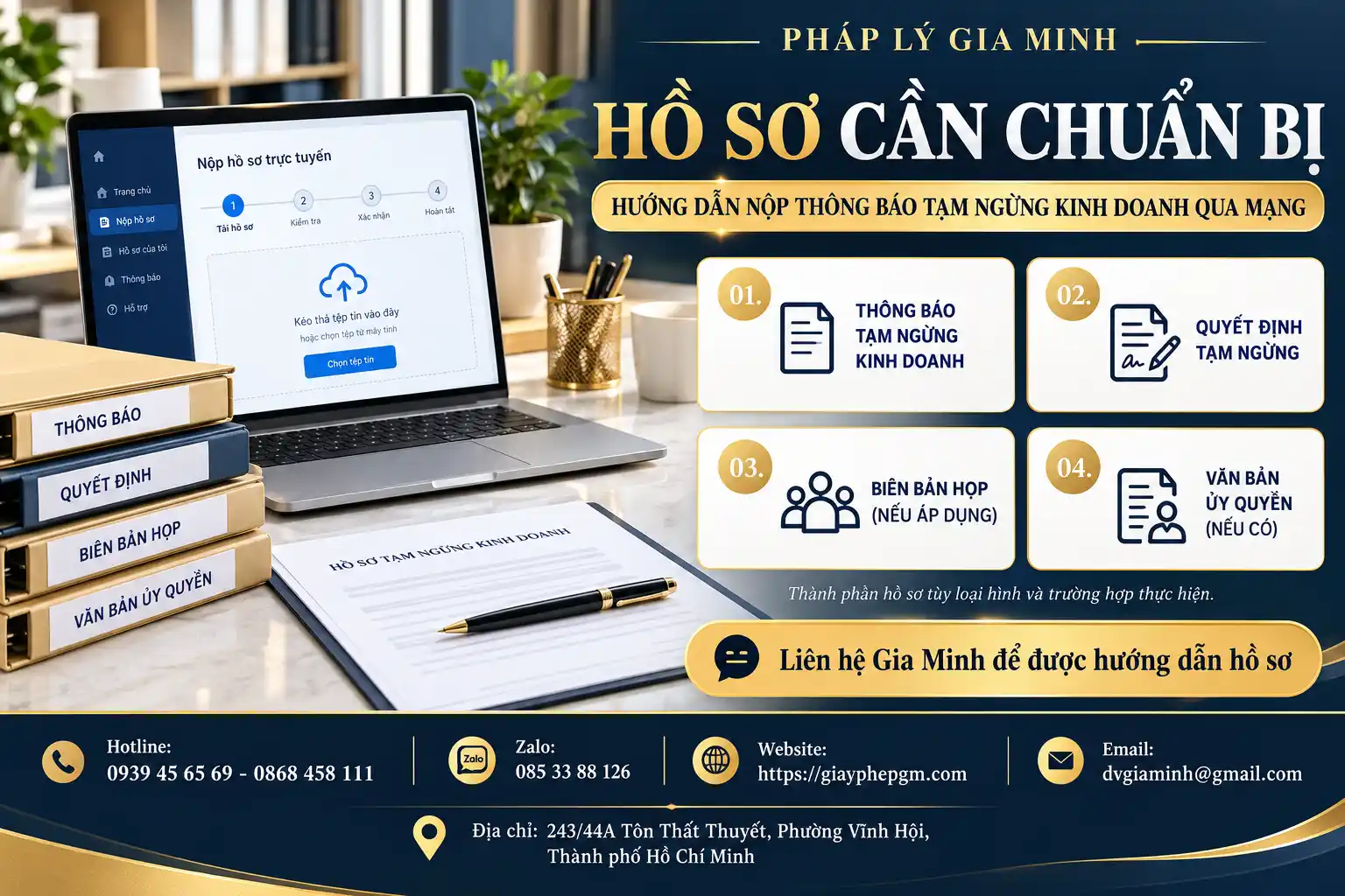 Hồ Sơ Thông Báo Tạm Ngừng Kinh Doanh Qua Mạng Hồ Sơ Thông Báo Tạm Ngừng Kinh Doanh Qua Mạng